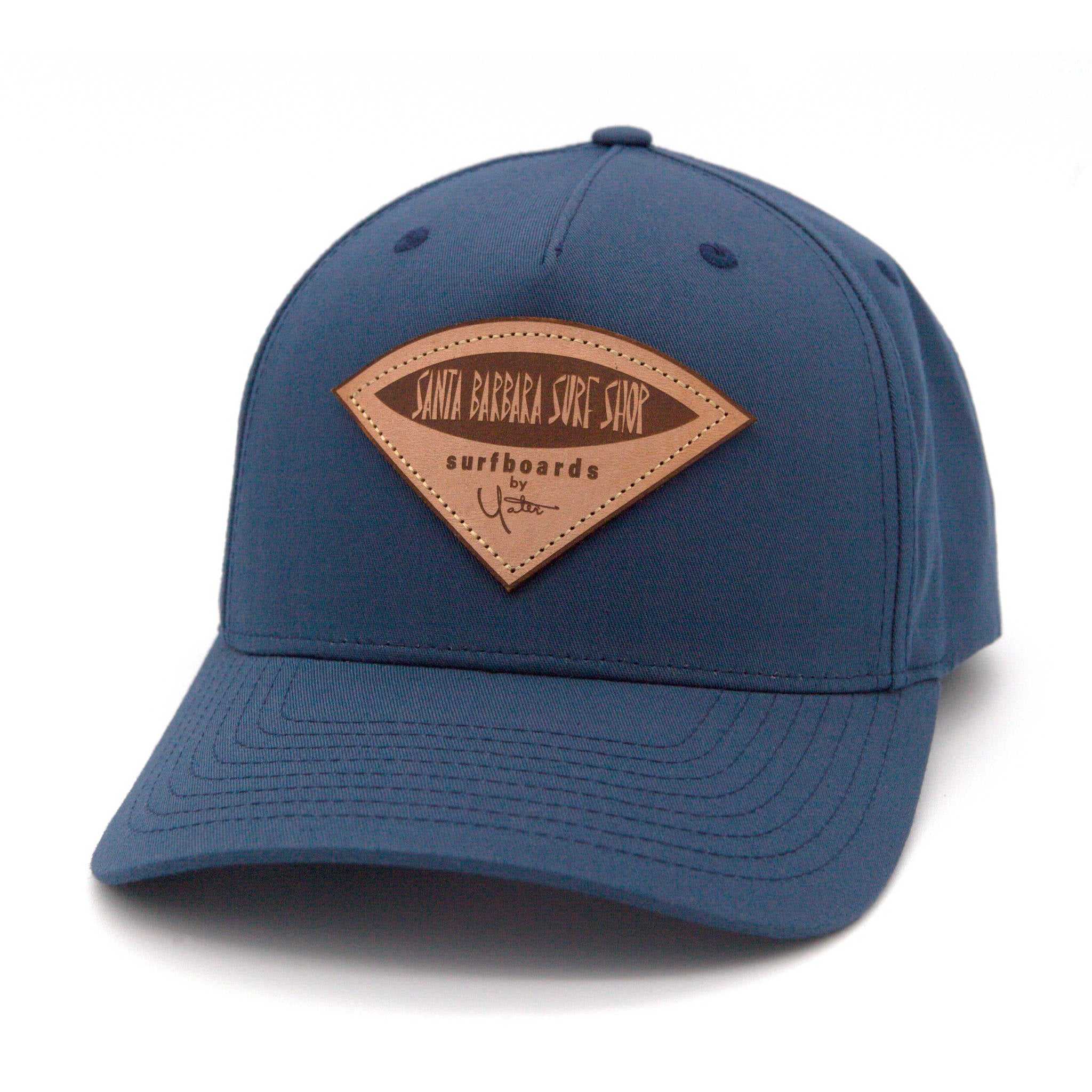 Santa Barbara Surf Shop Leather Patch Snapback Hat
