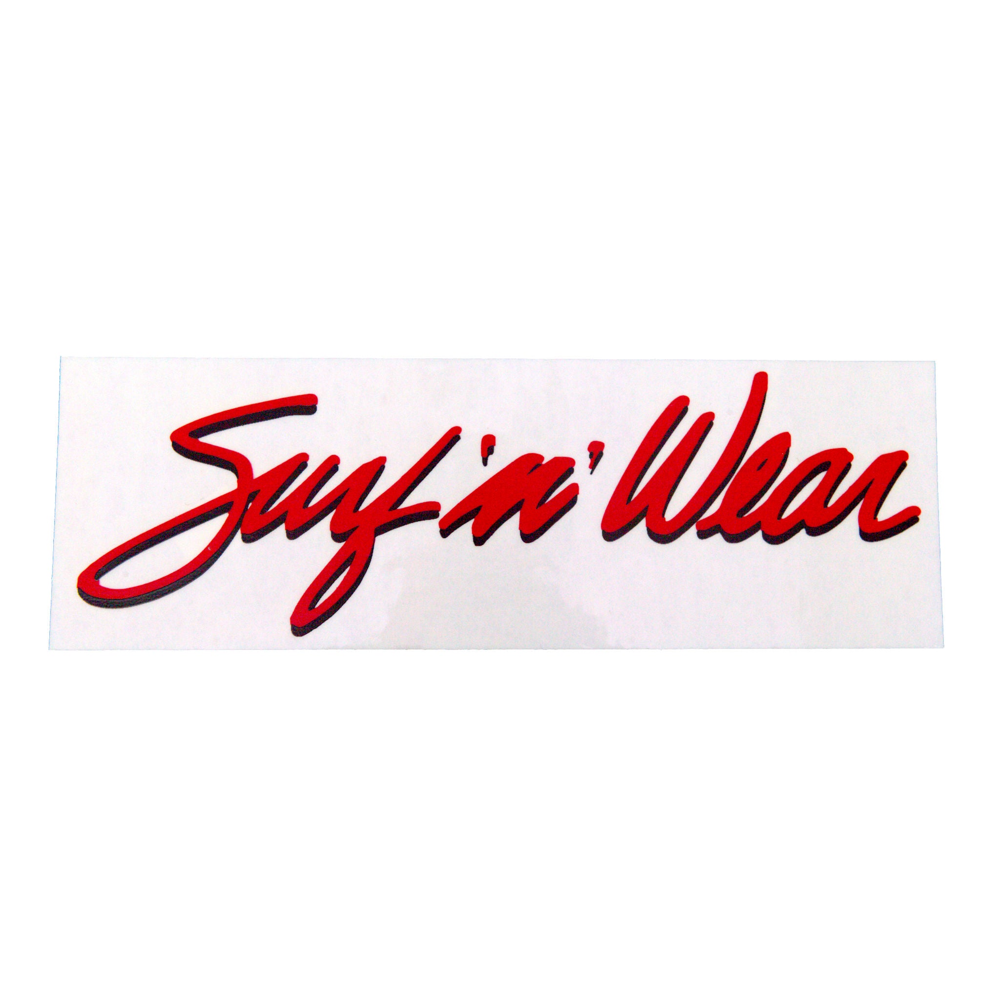 Surf N' Wear Script Sticker - Red