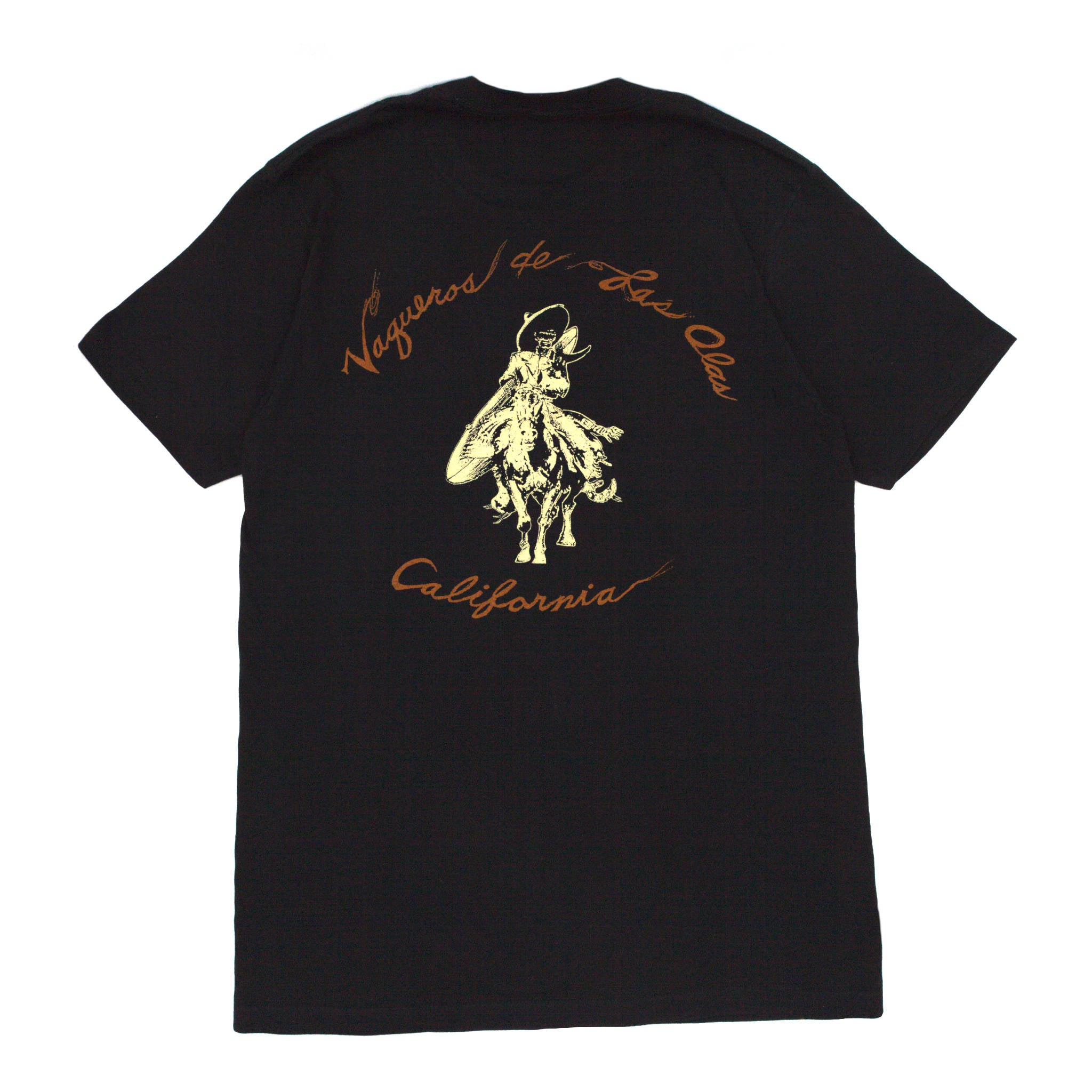 Vaqueros de las Olas Short Sleeve T-Shirt - Black / Rust