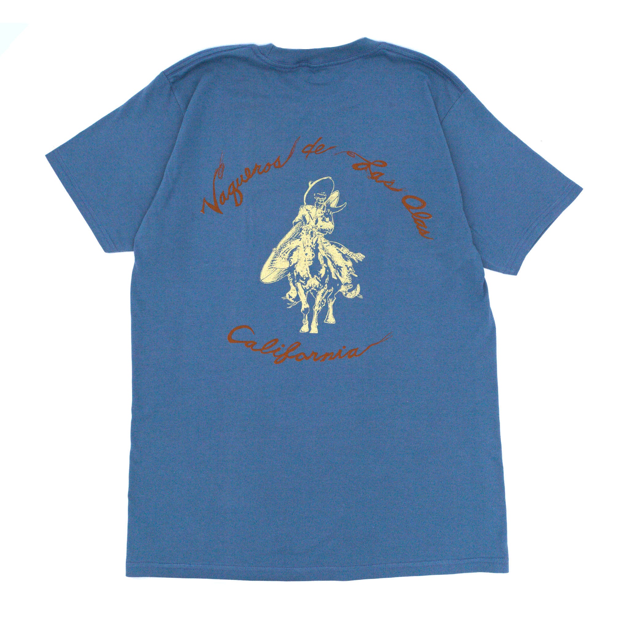 Vaqueros de las Olas Short Sleeve T-Shirt - Denim / Rust