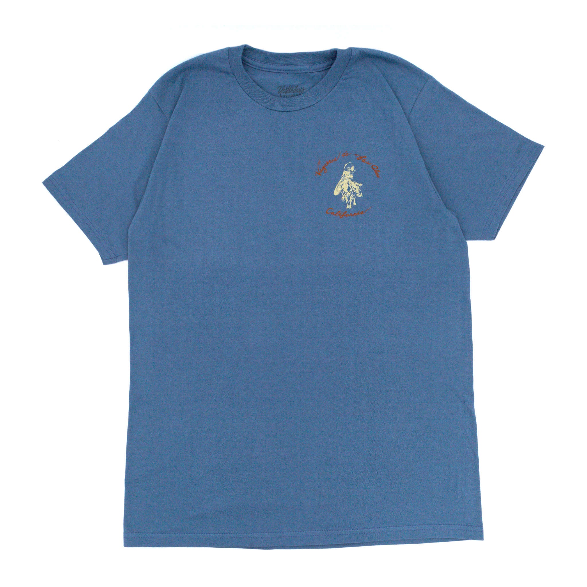 Vaqueros de las Olas Short Sleeve T-Shirt - Denim / Rust