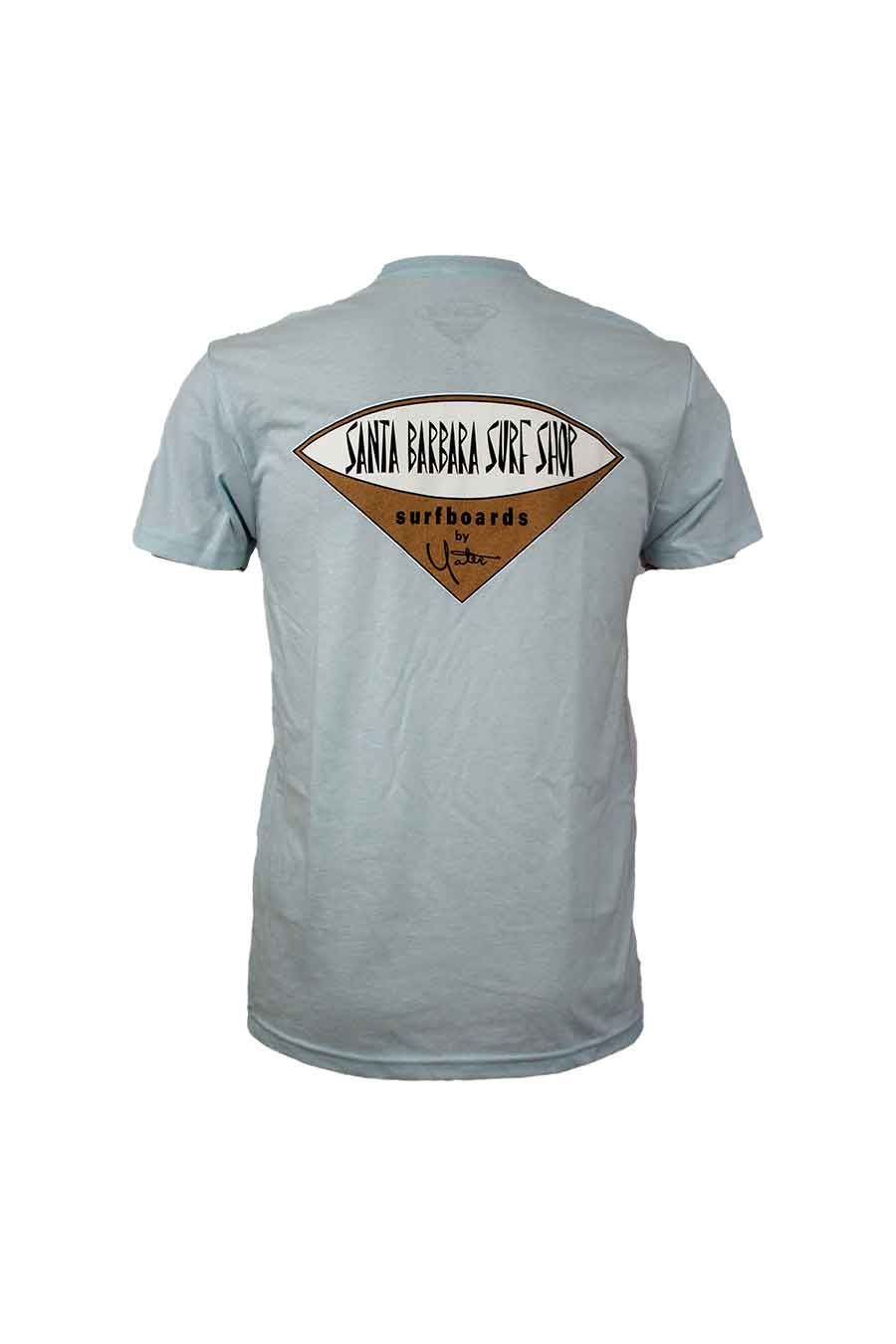 Short Sleeve T-Shirt Sueded with Santa Barbara Surf Shop Logo - Surf N' Wear Beach House Online