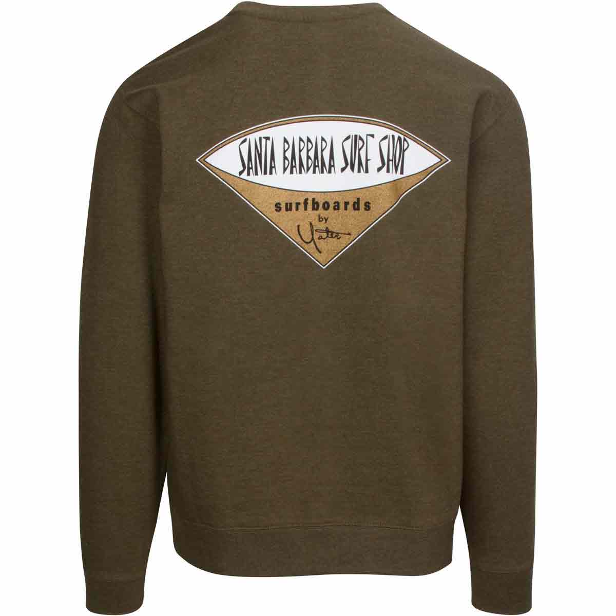 Crew Neck Sweatshirt with Santa Barbara Surf Shop Logo - Surf N' Wear Beach House Online
