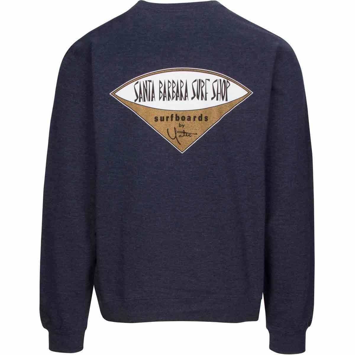 Crew Neck Sweatshirt with Santa Barbara Surf Shop Logo - Surf N' Wear Beach House Online