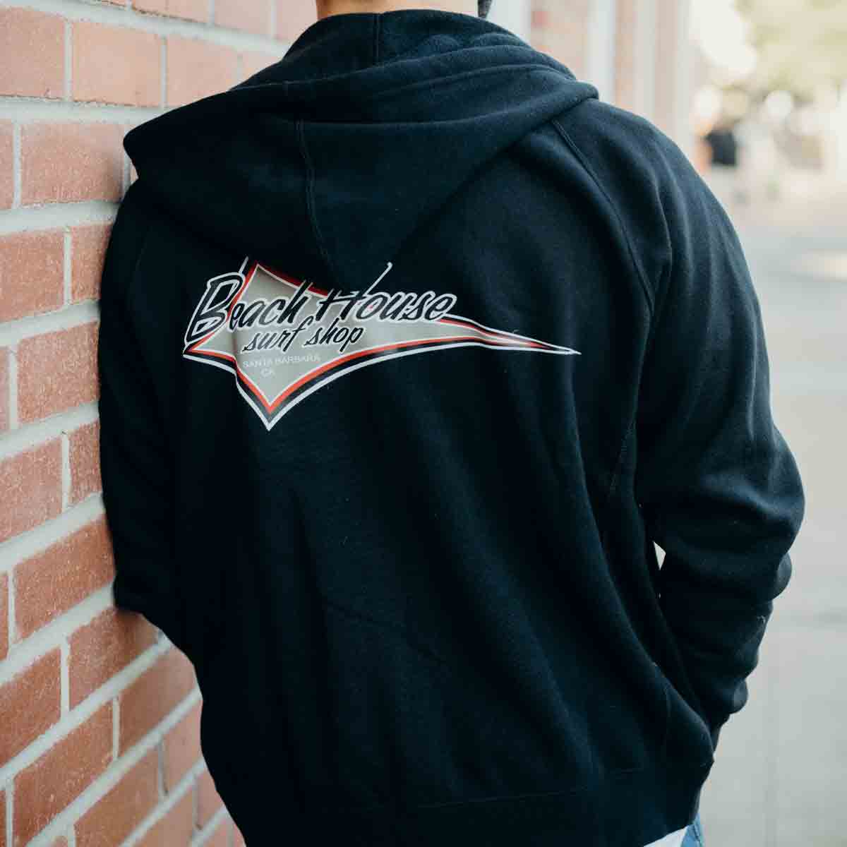 Zip-up Hoodie Sweatshirt with Beach House Diamond Logo - Surf N' Wear Beach House Online