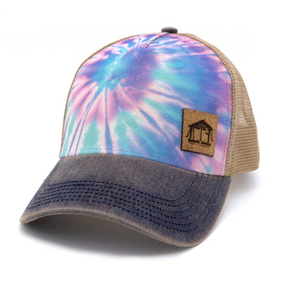 Beach House Sublimated Trucker Hat w/ Leather Hut Patch