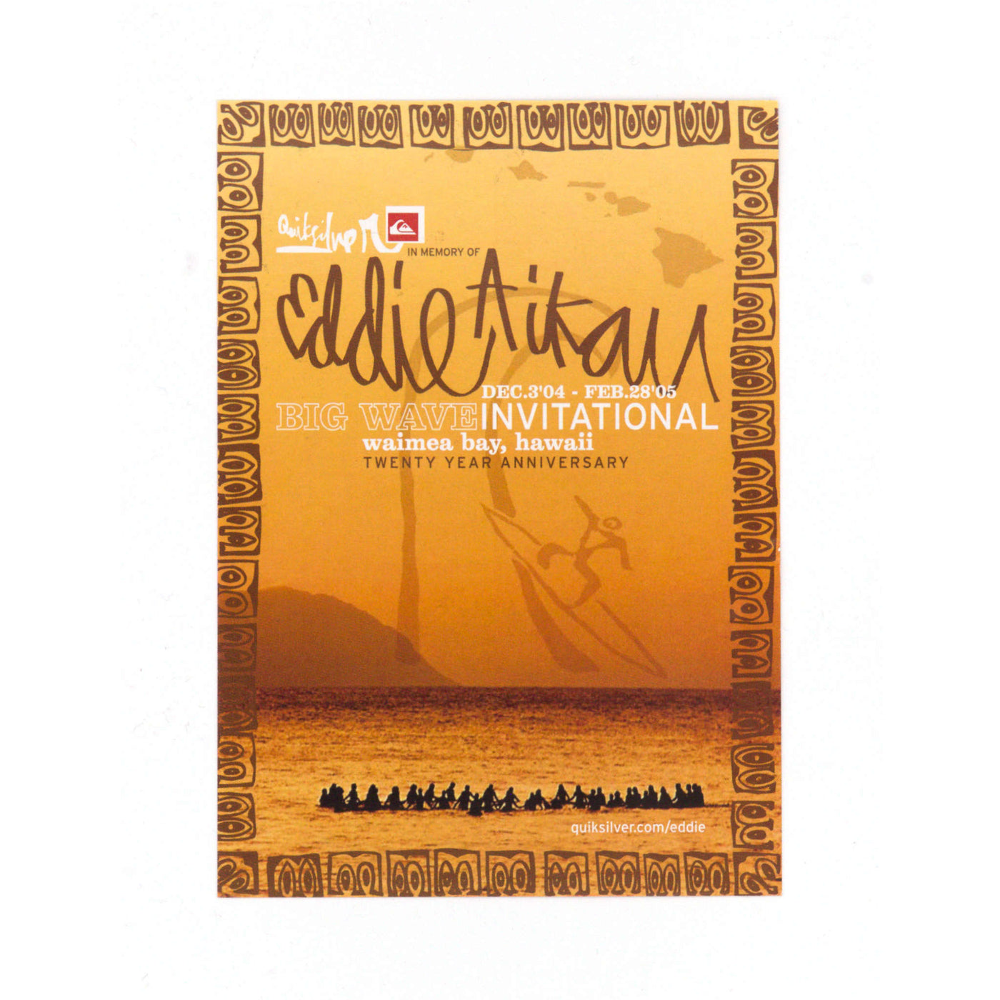 Eddie Aikau Twenty Year Anniversary Invitation