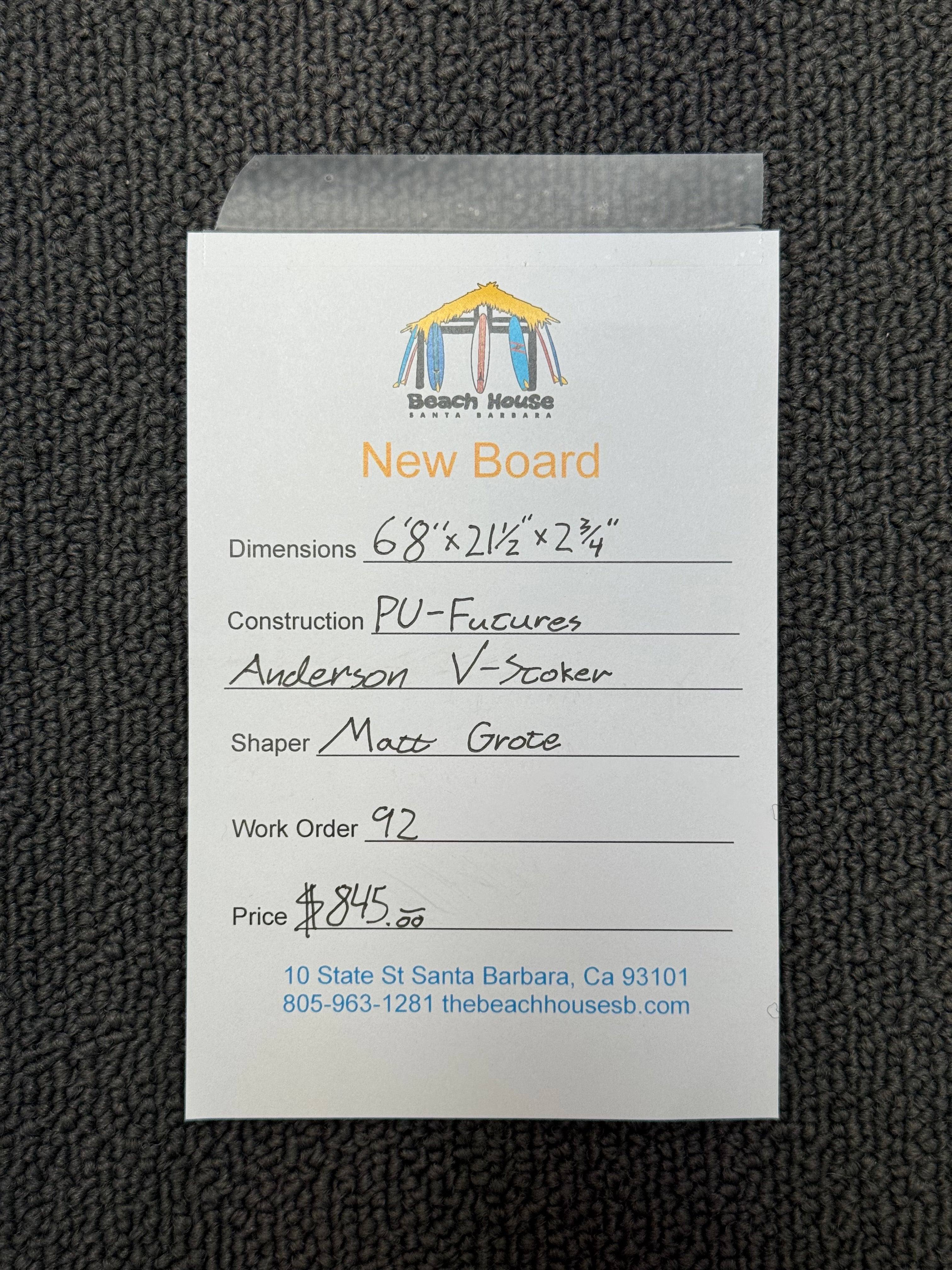 Anderson | 6'8" Stoker V-Machine