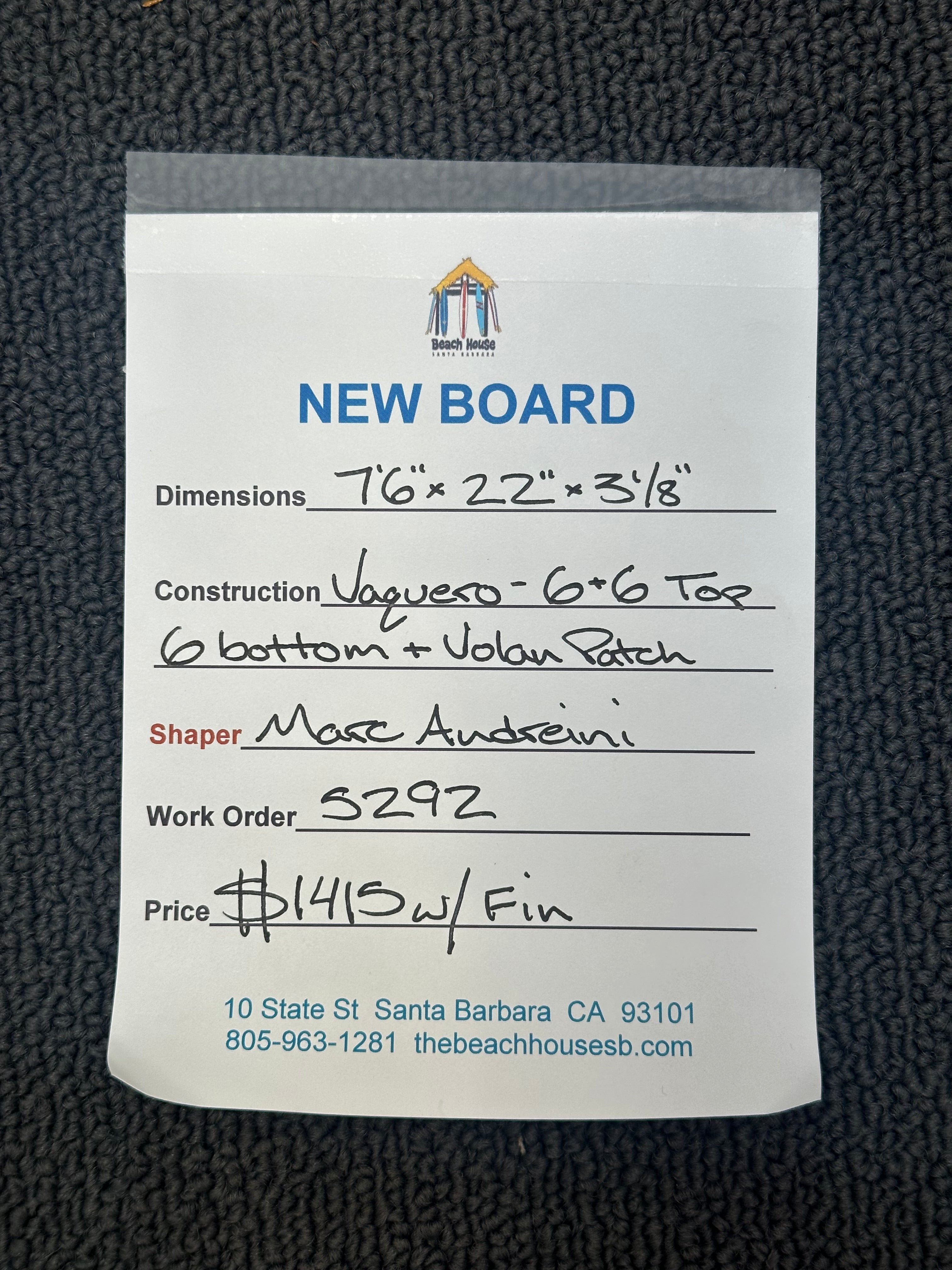 Andreini | 7'6" Vaquero