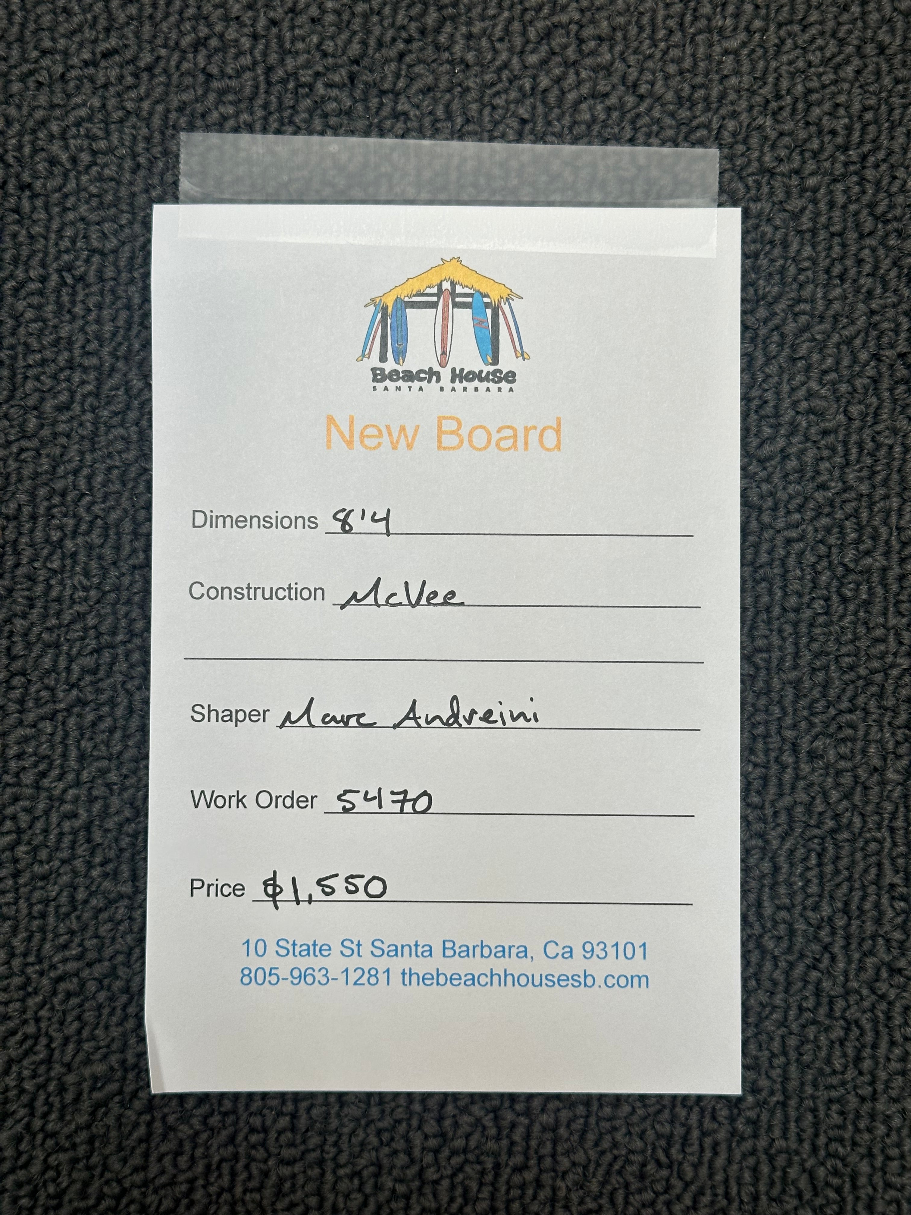 Andreini | 8'4" McVee