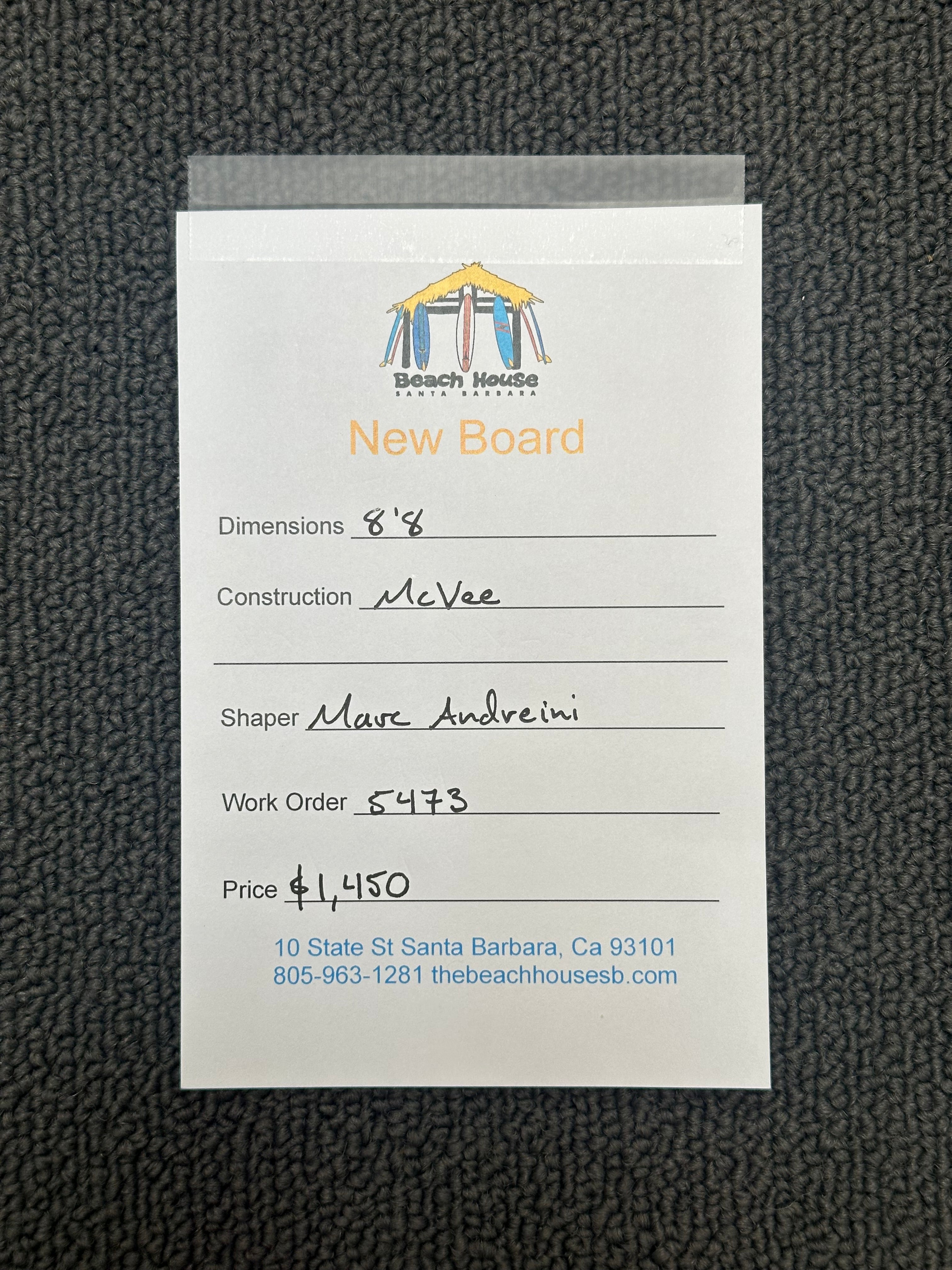 Andreini | 8'8" McVee