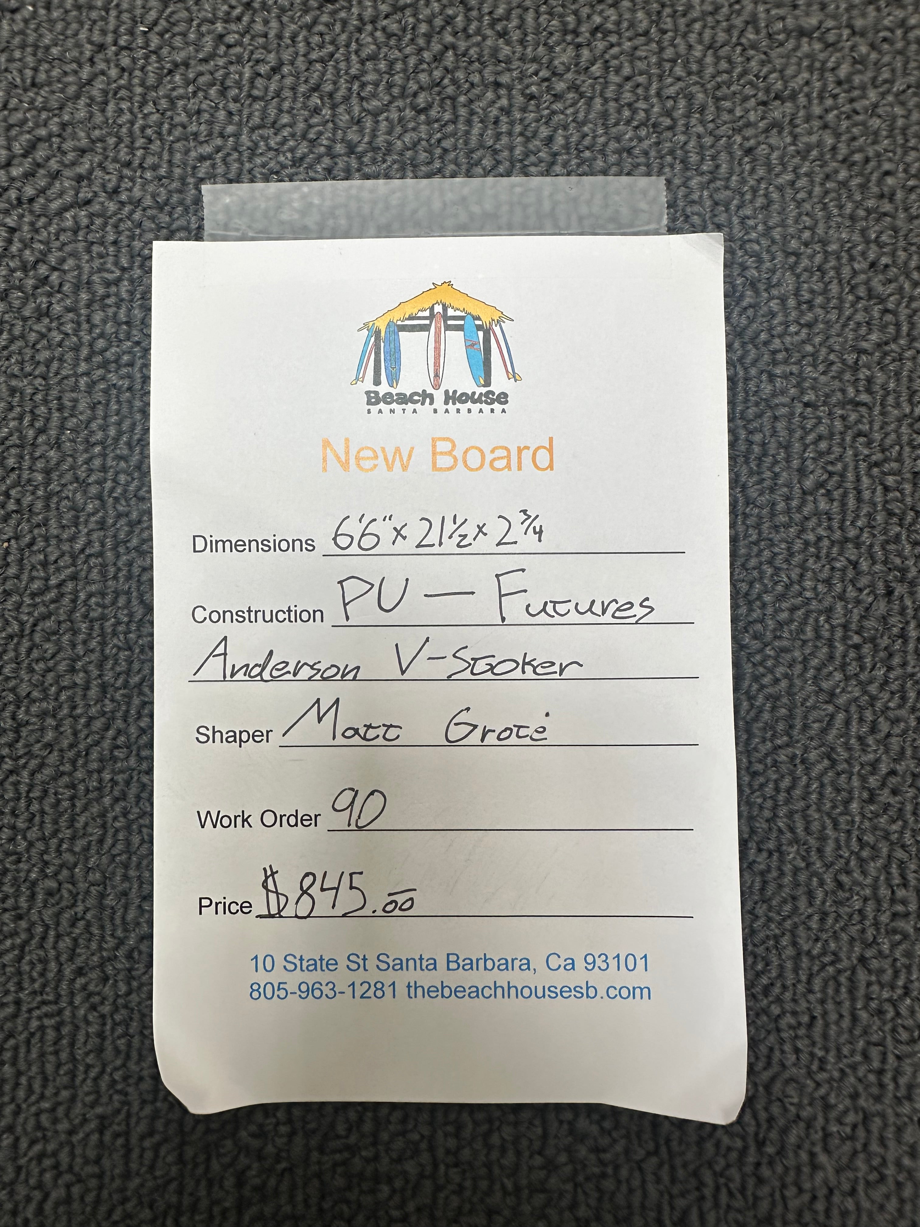 Anderson | 6'6" Stoker V-Machine