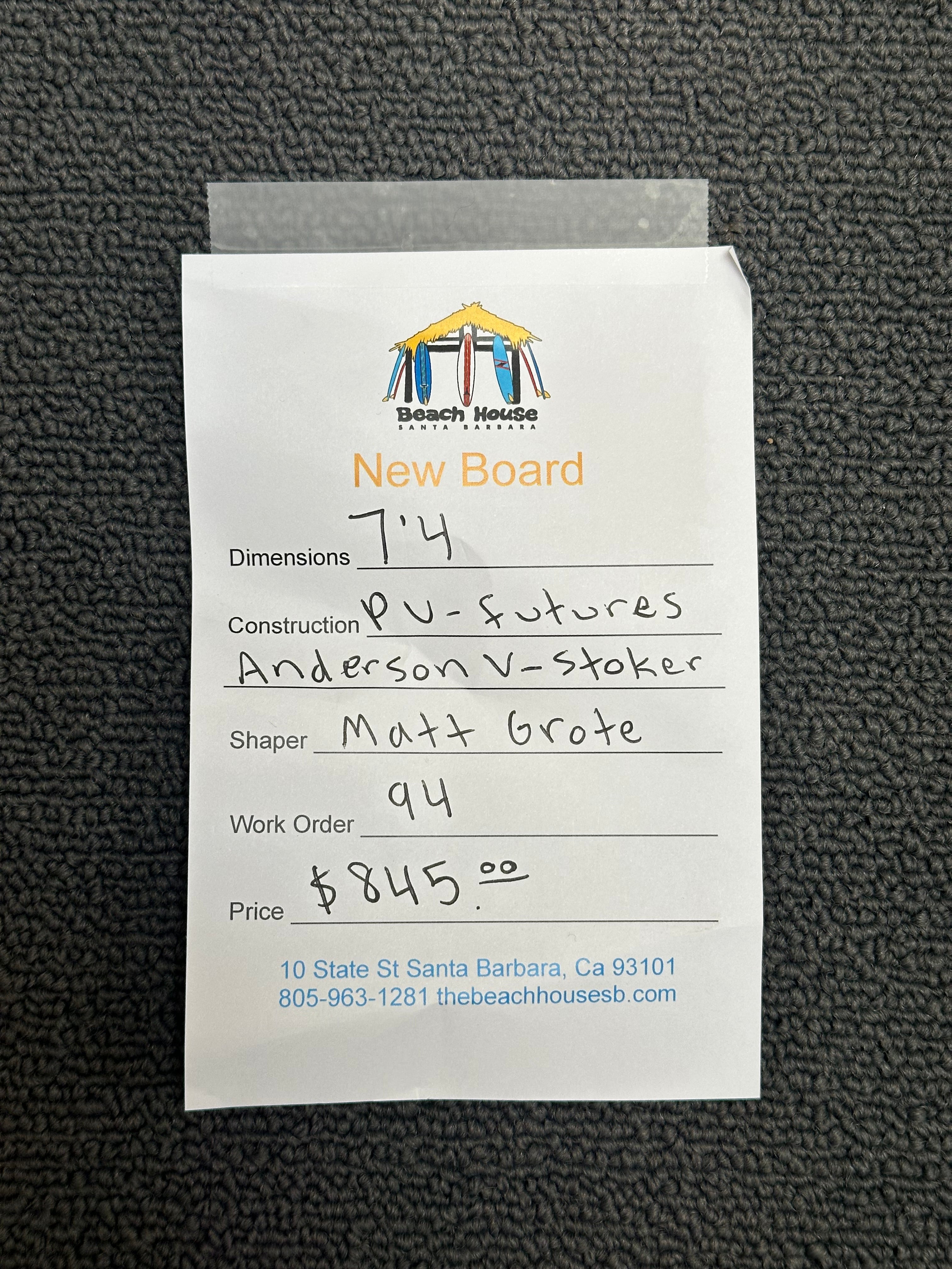 Anderson | 7'4" Stoker V-Machine