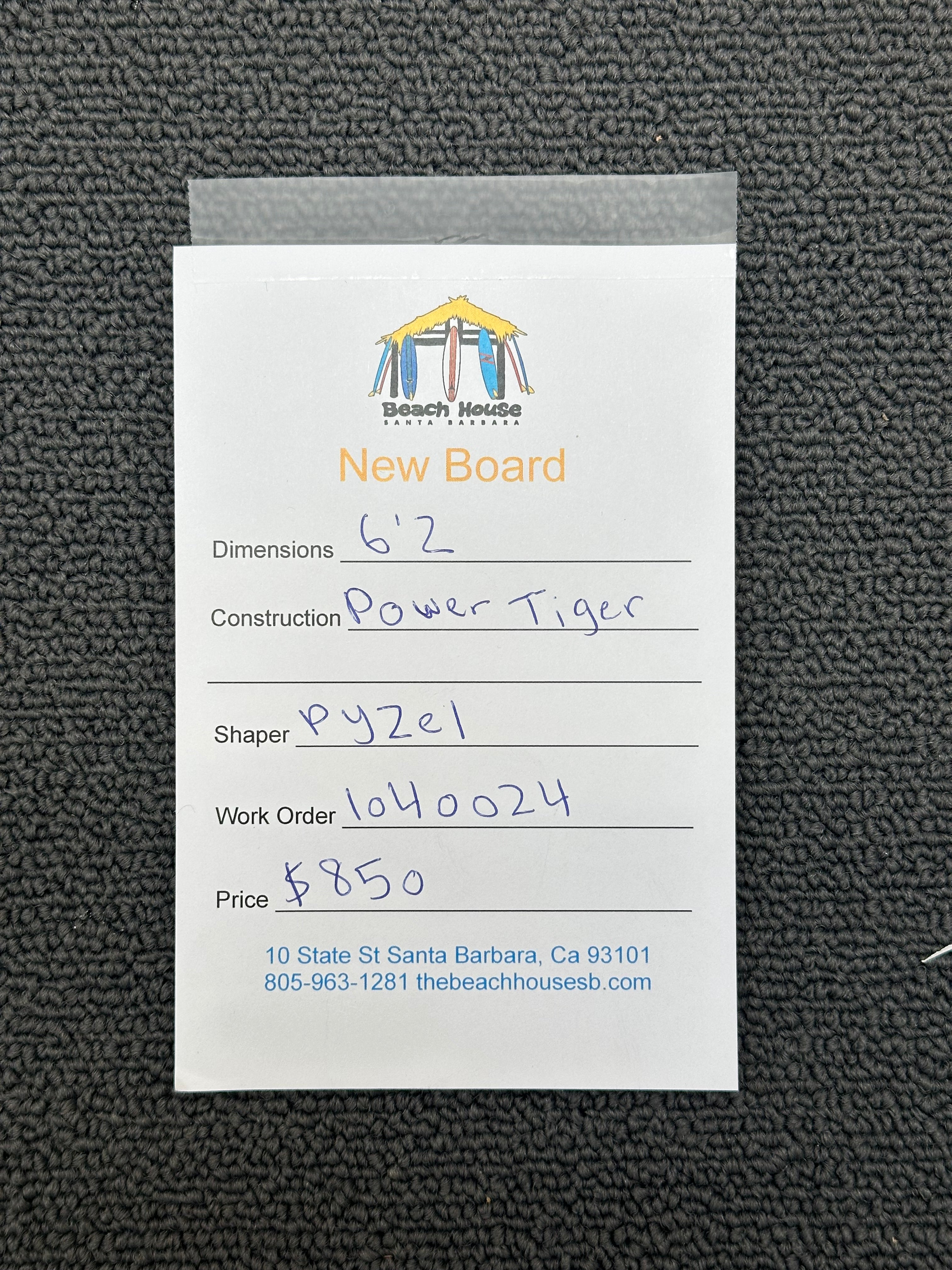 Pyzel | 6'2" Power Tiger