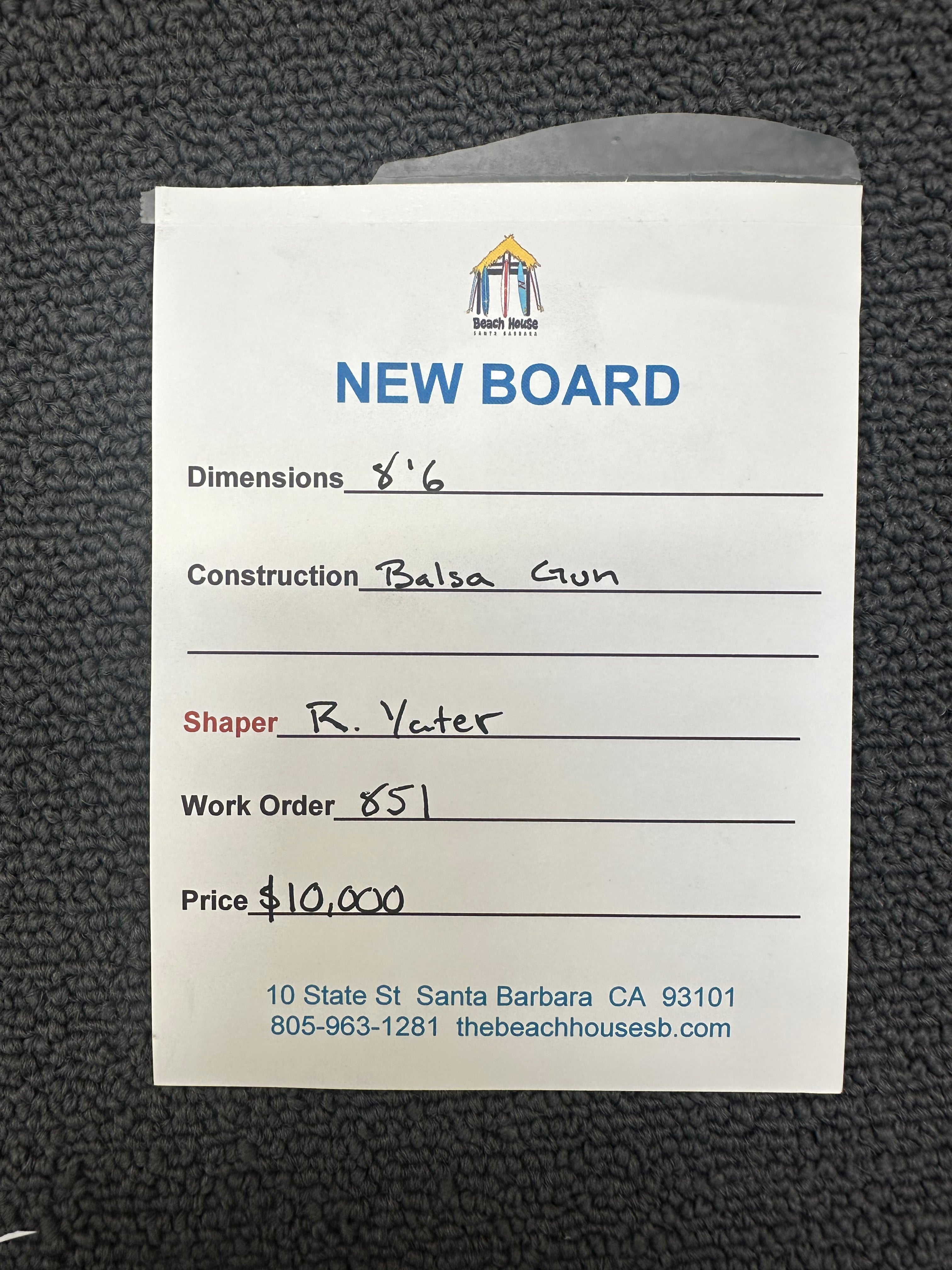 Yater | 8'6" Balsa Gun