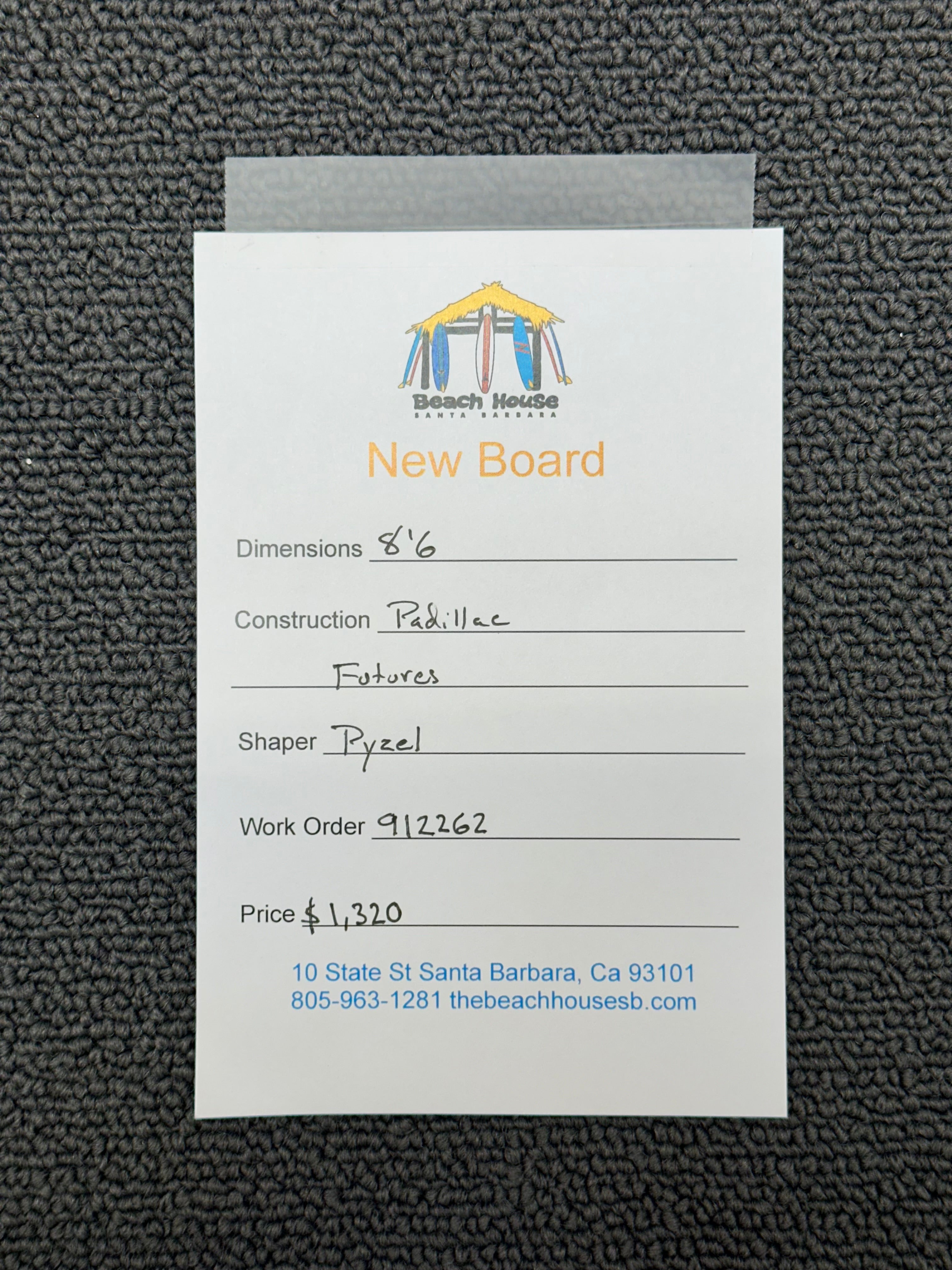 Pyzel | 8'6" Padillac