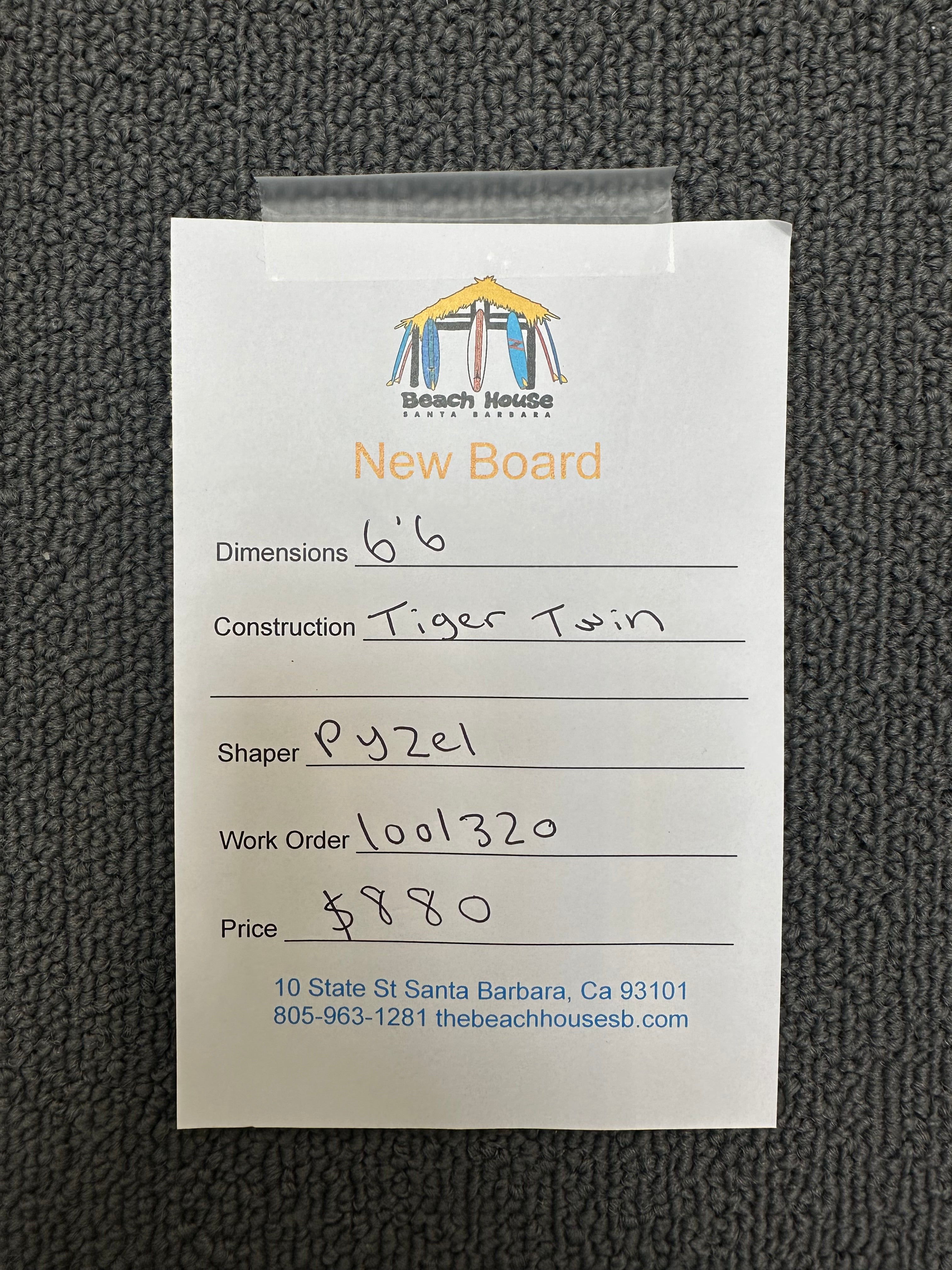 Pyzel | 6'6" Tiger Twin