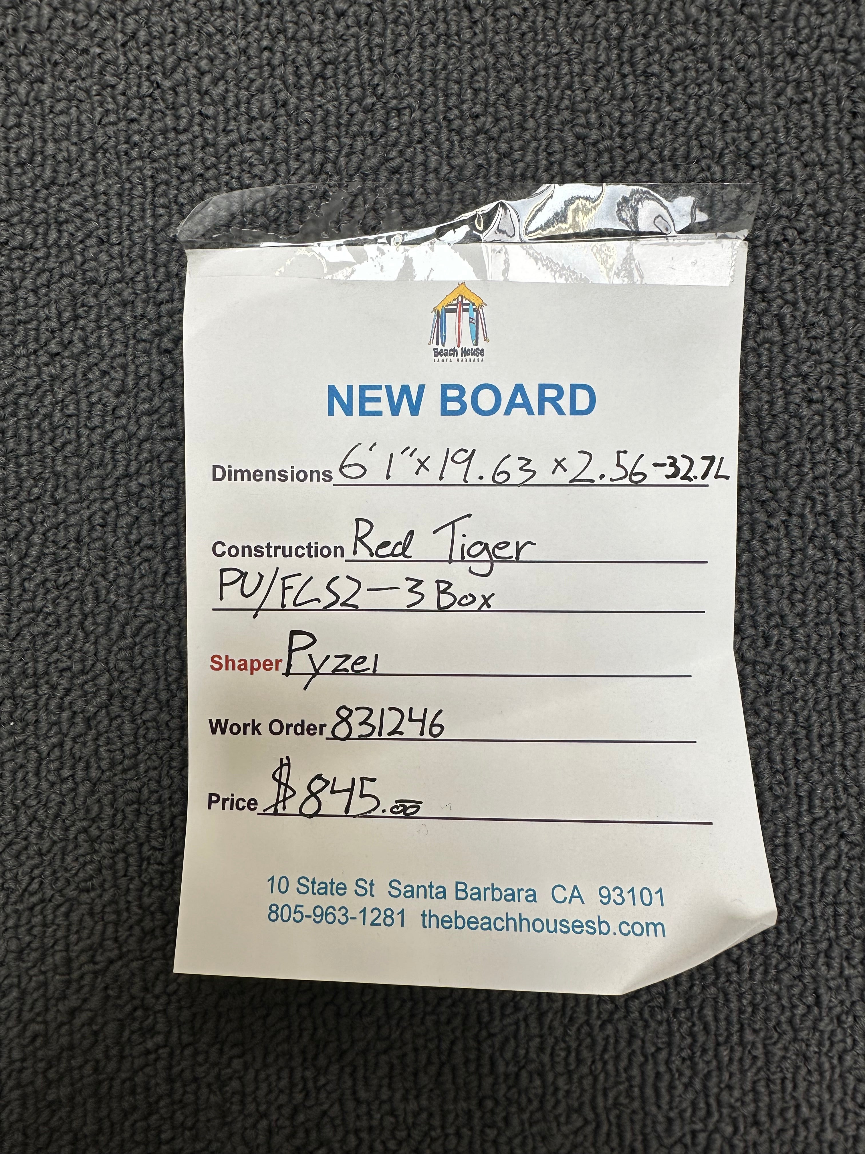 Pyzel | 6'1" Red Tiger