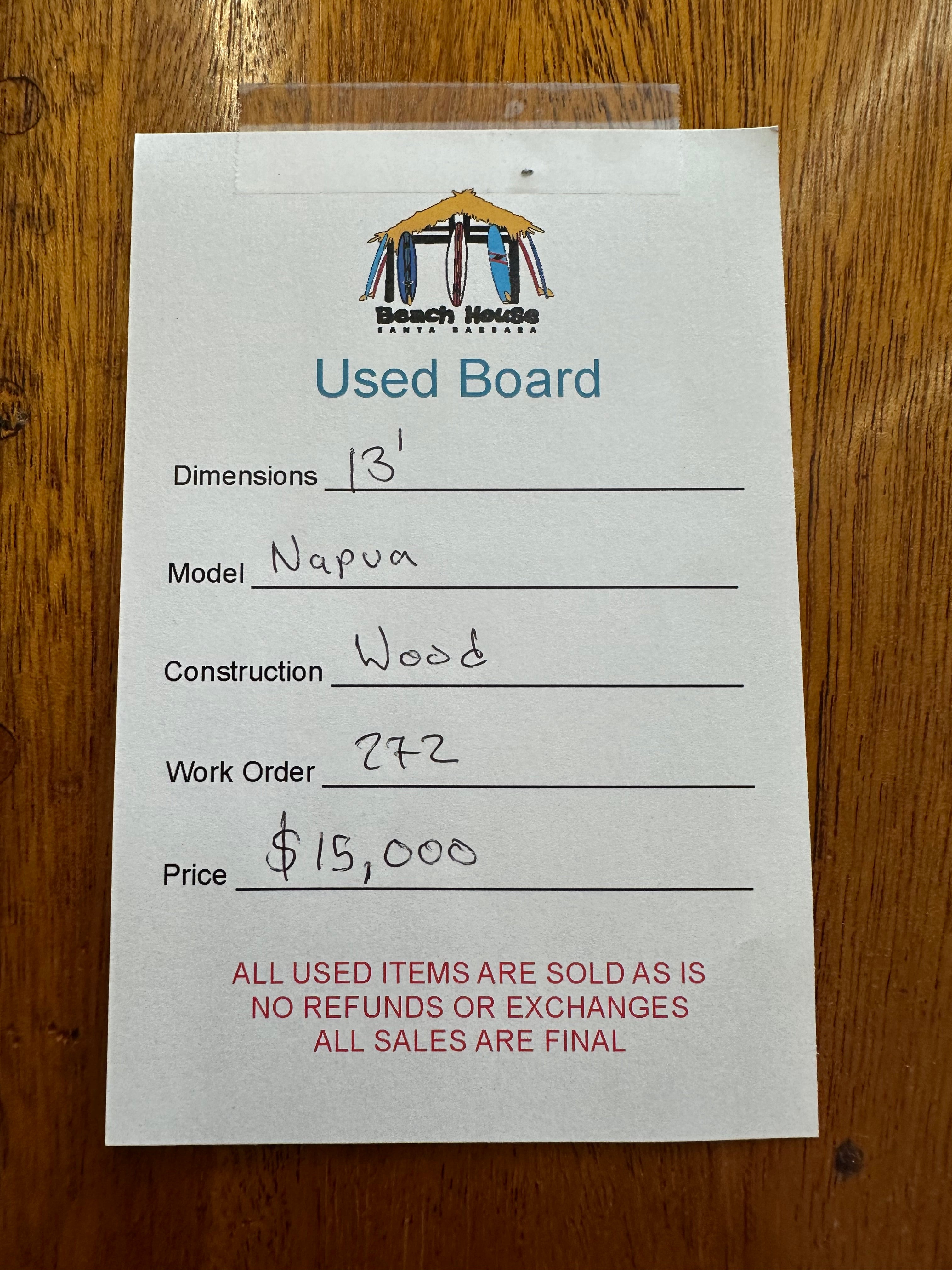 Unknown | 13' Napua - Used Surfboard