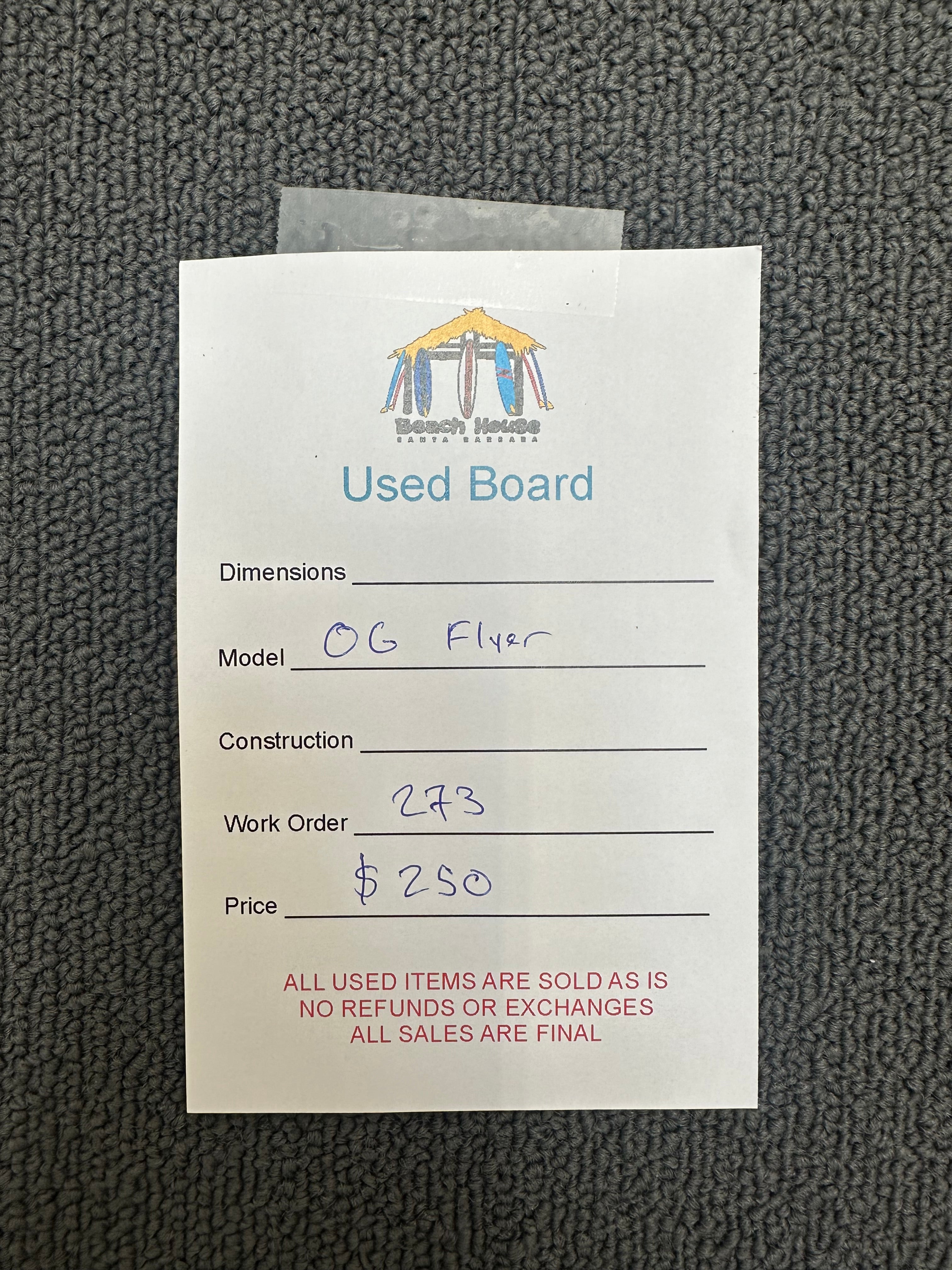 Channel Islands | 5'10" OG Flyer - Used Surfboard