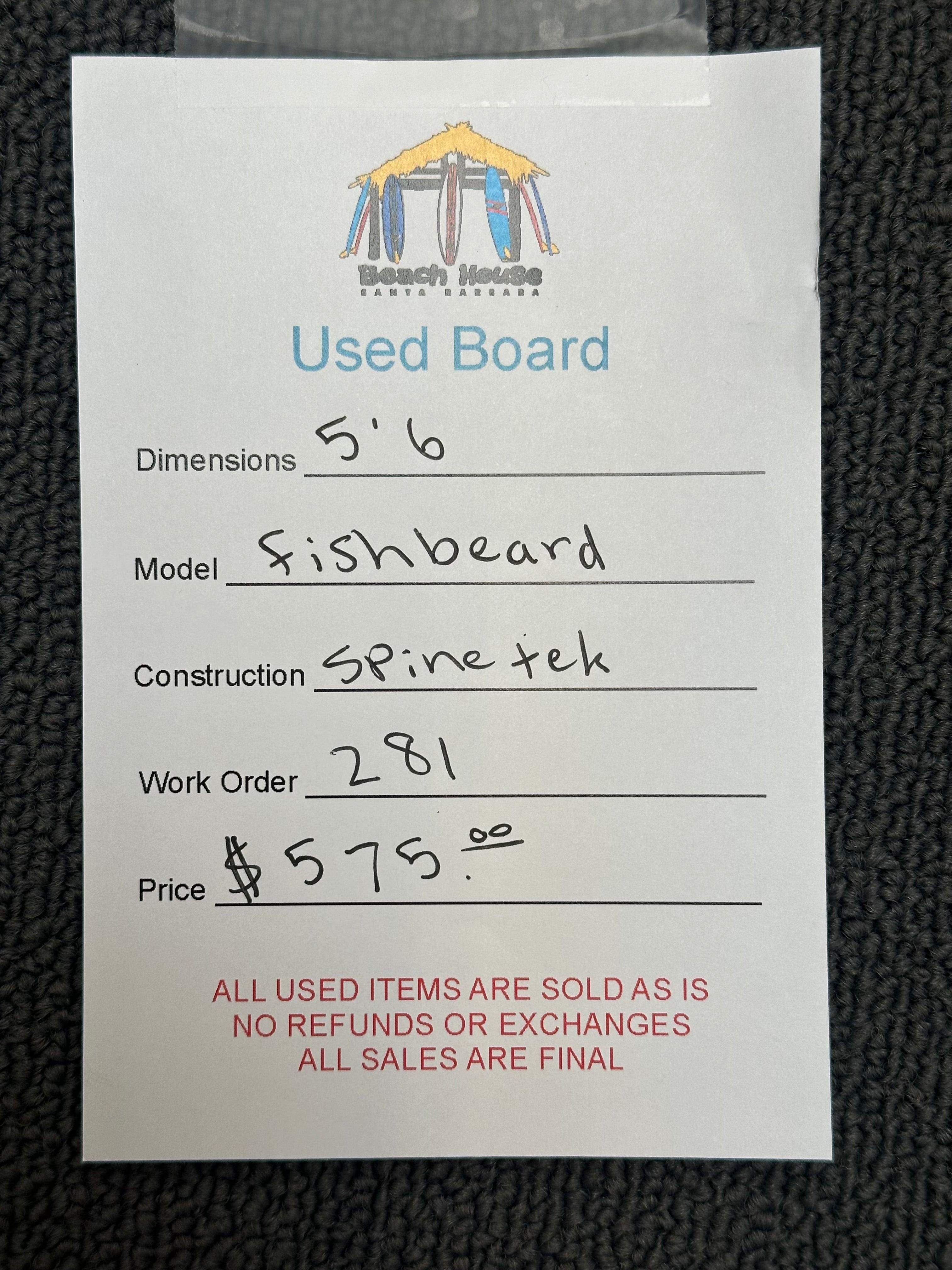 Channel Islands | 5'6" Fishbeard - Used Surfboard