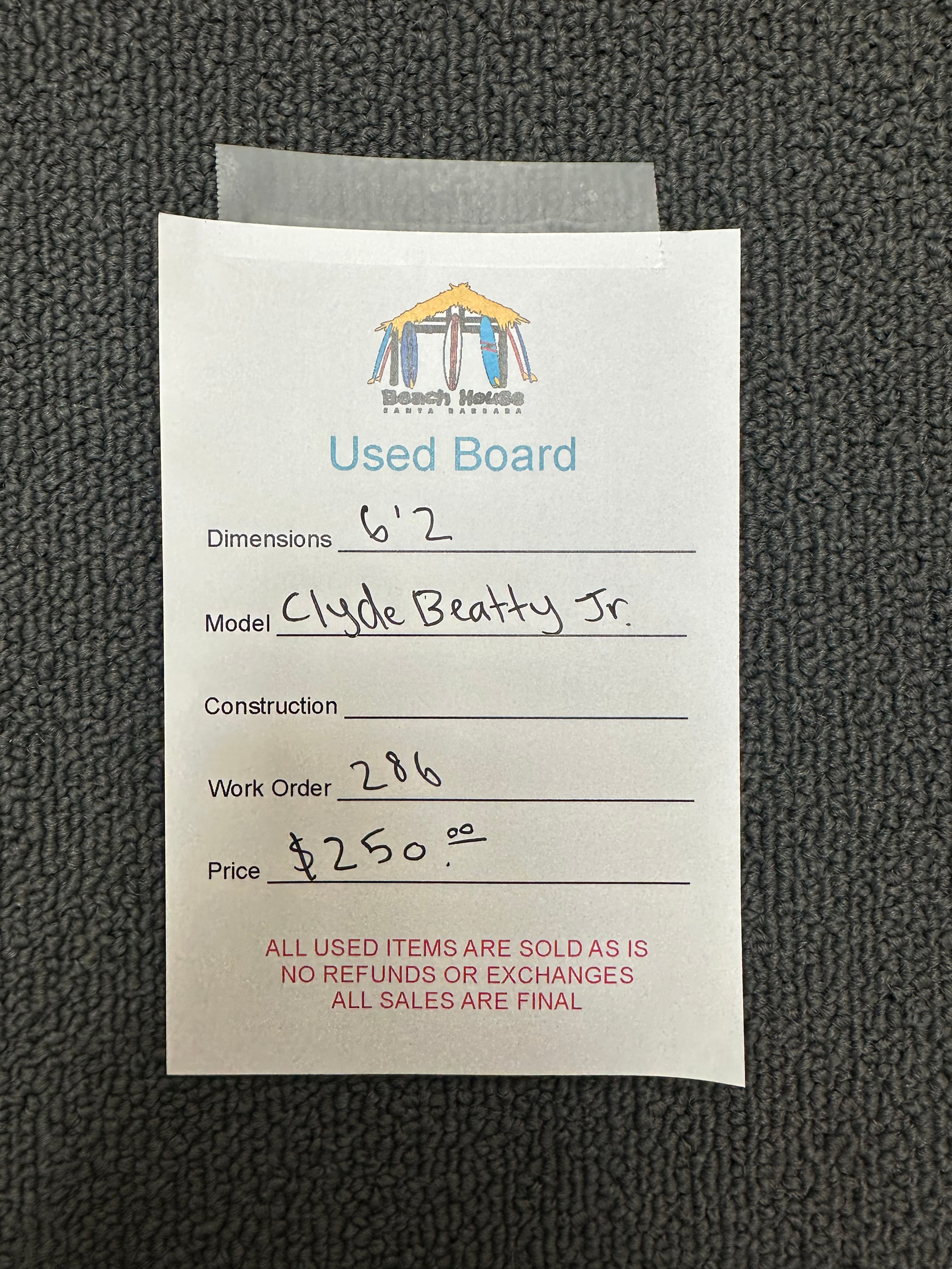 *SOLD* Clyde Beatty Jr | 6'2" Fish - Used Surfboard