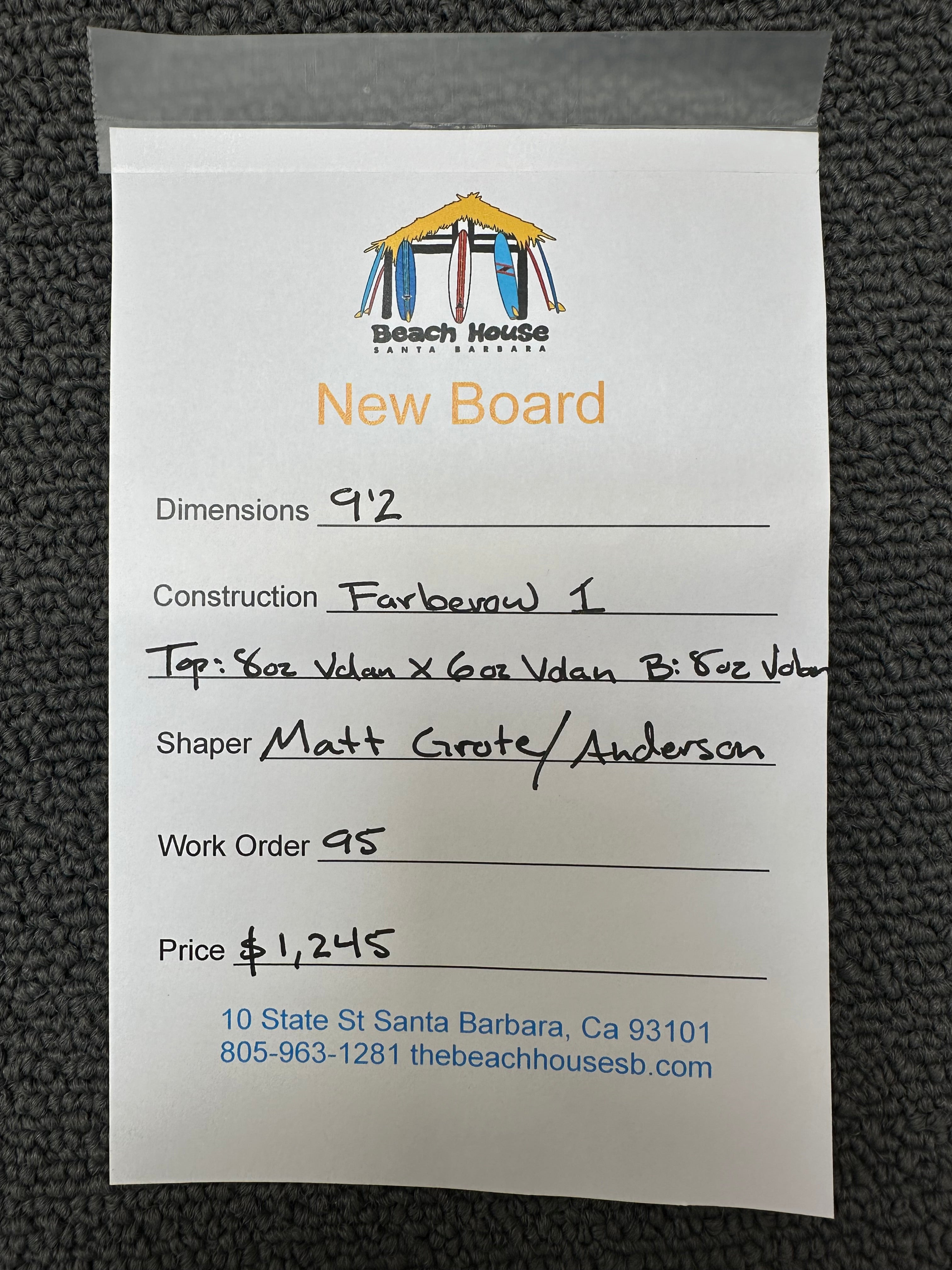 *SOLD* Anderson | 9'2" Farberow 1