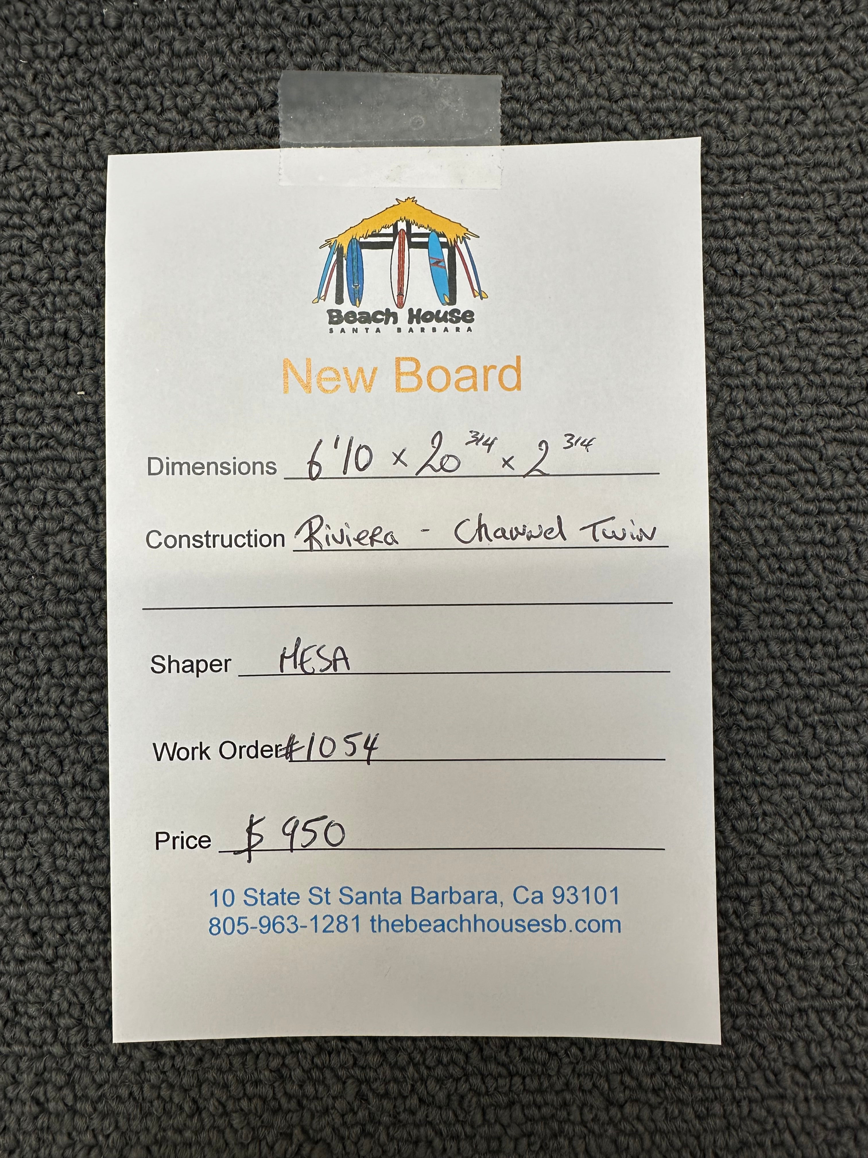 Mesa | 6'10" Riviera - Channel Twin