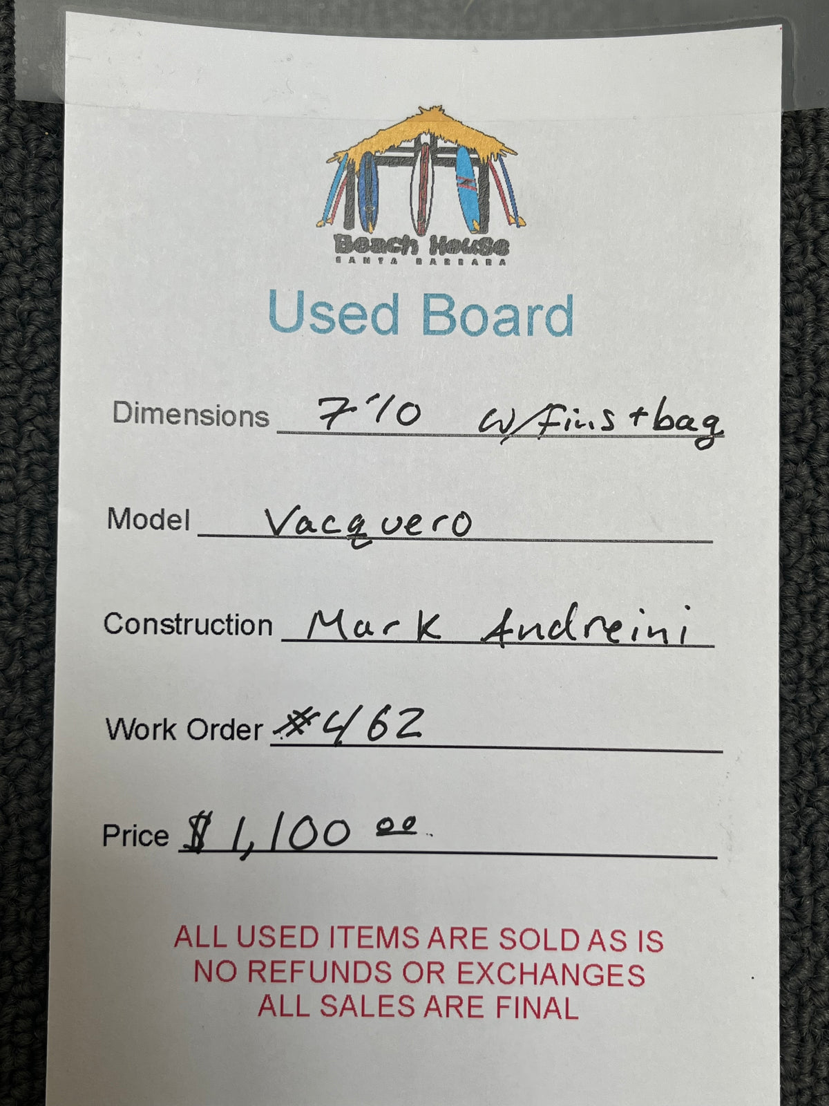 Andreini | 7'10" Vaquero