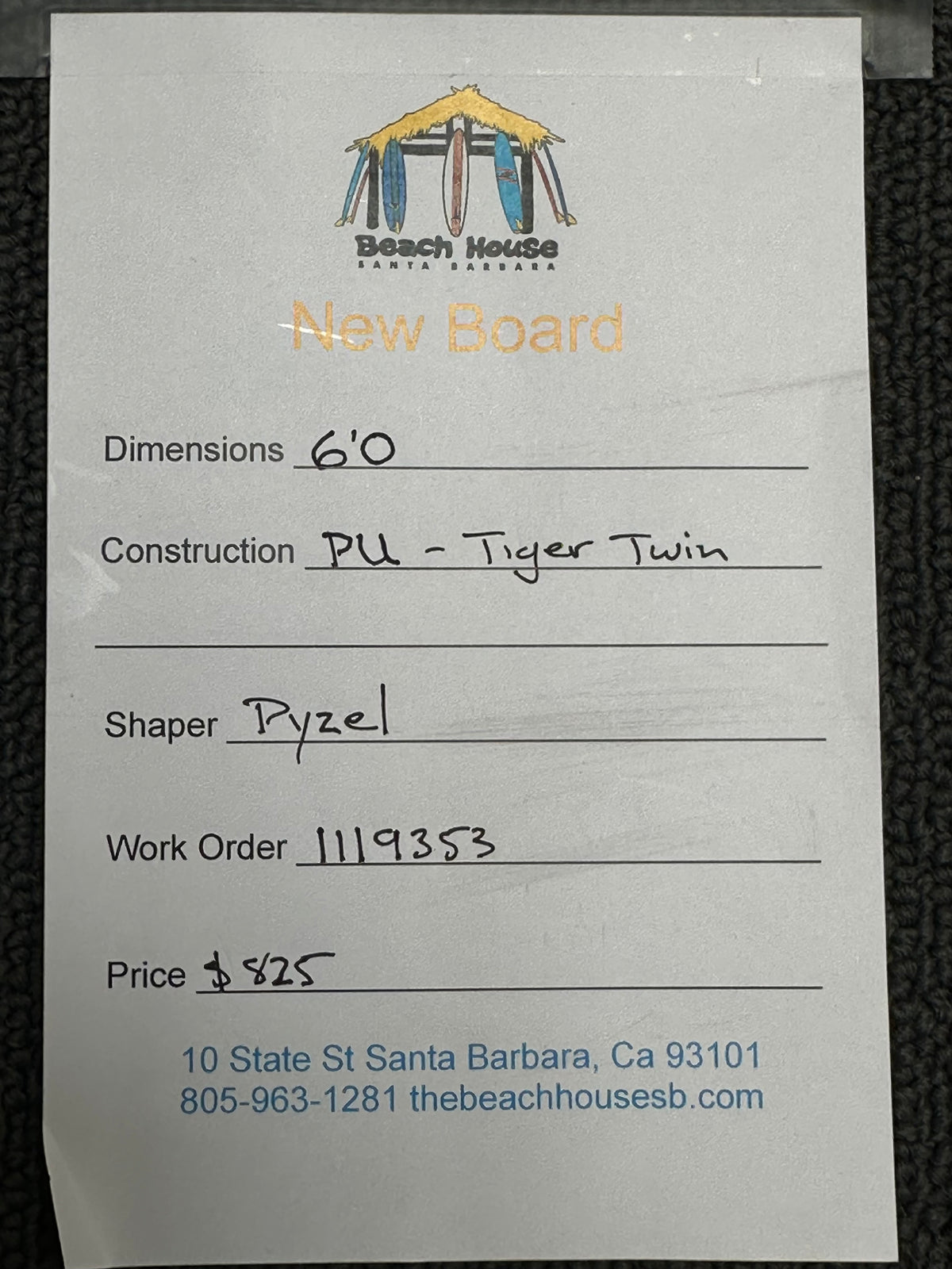 Pyzel | 6'0" Tiger Twin