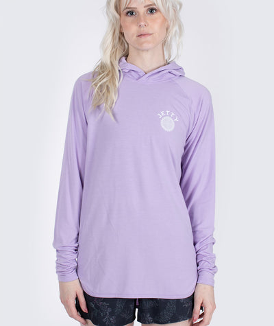 Radial Hooded UV Shirt - Lavender