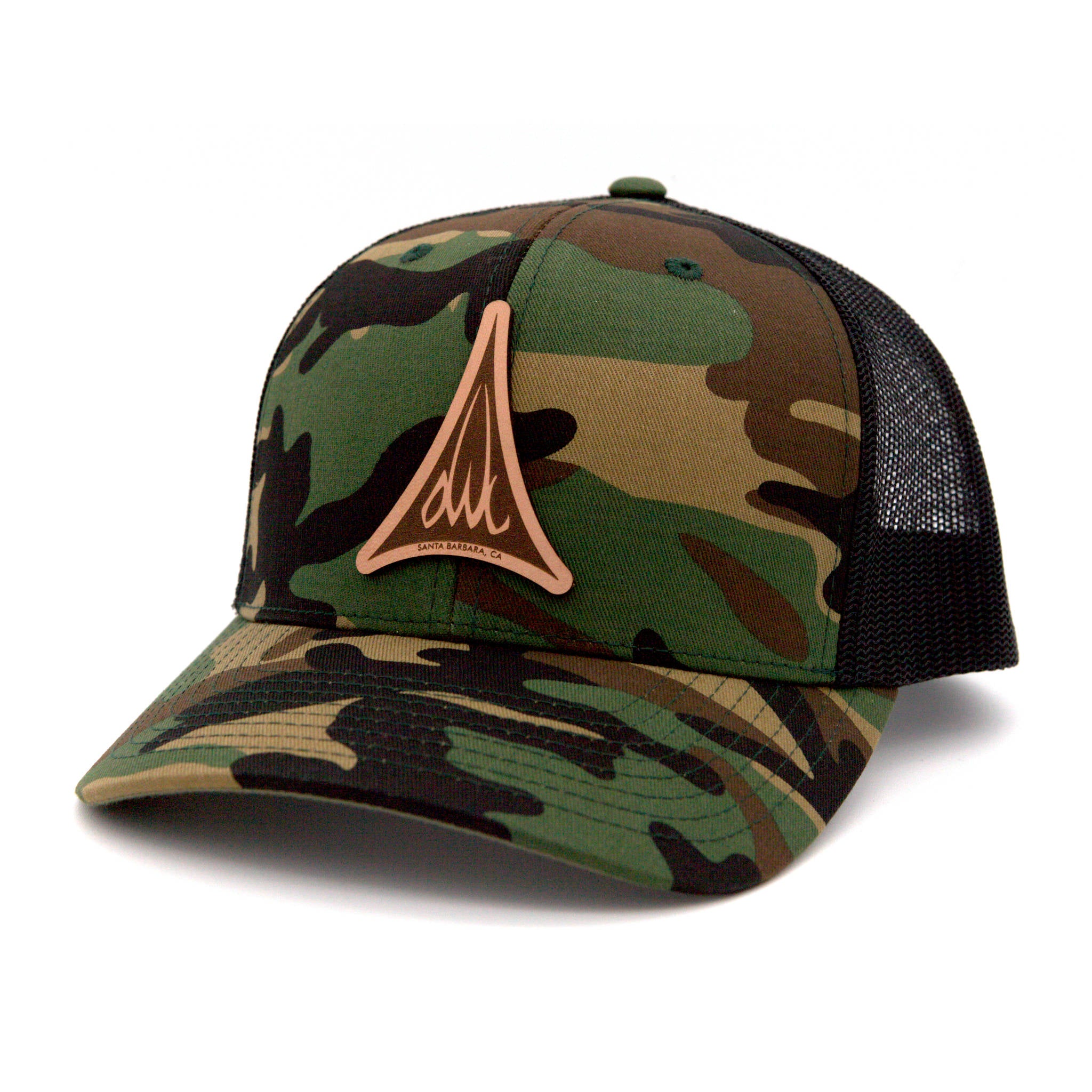 Owl Surfboards Leather Patch Camo Trucker Hat