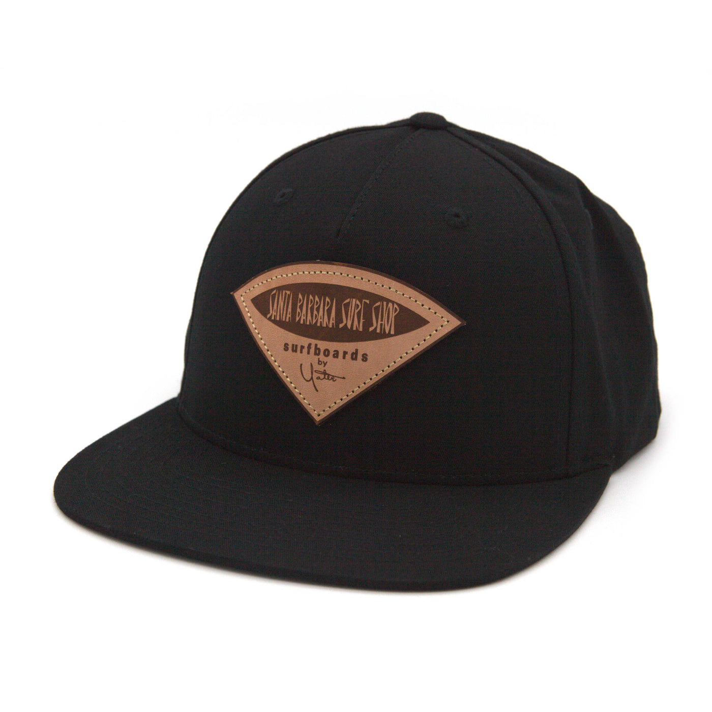 Santa Barbara Surf Shop Leather Patch Snapback Hat