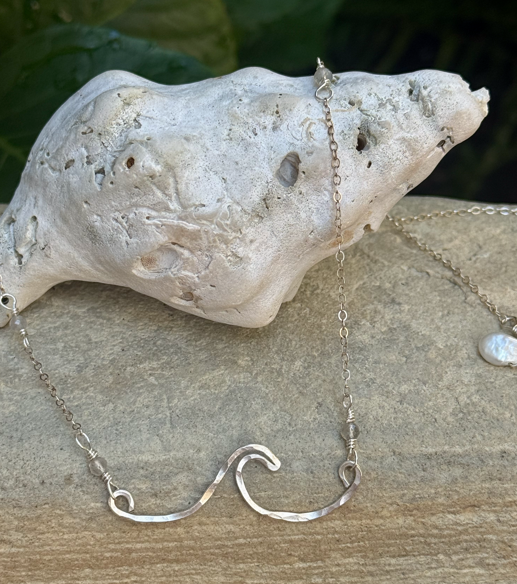 Sterling Silver Santa Barbara Wave Necklace