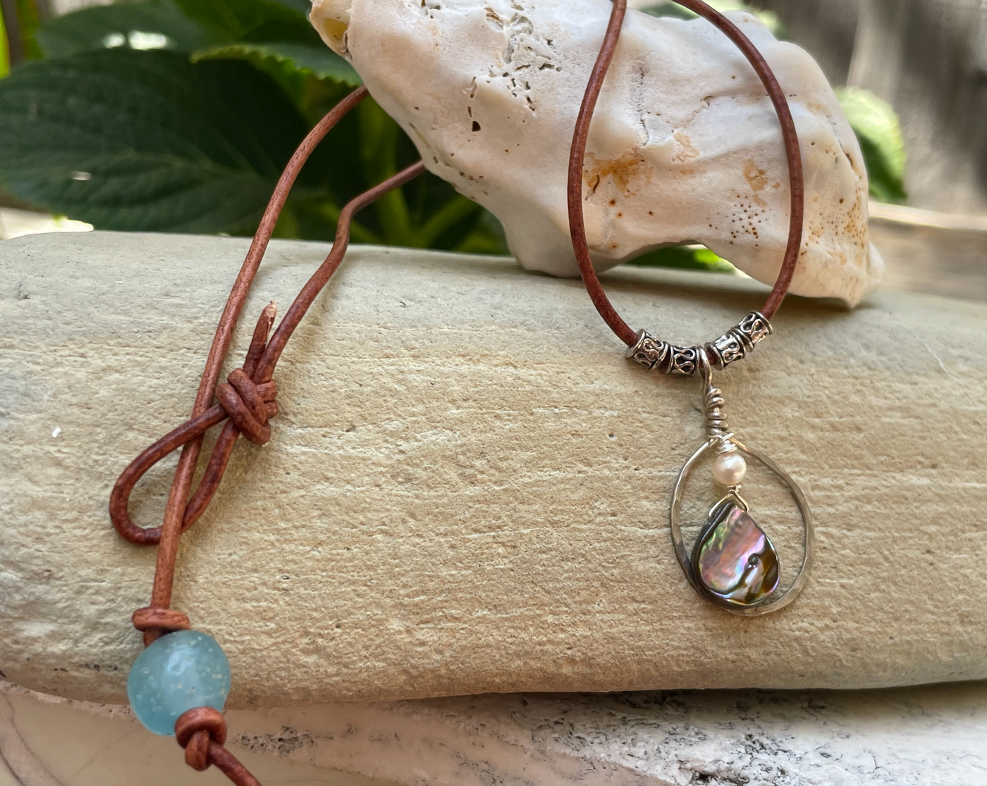 Beach Girl Abalone Necklace