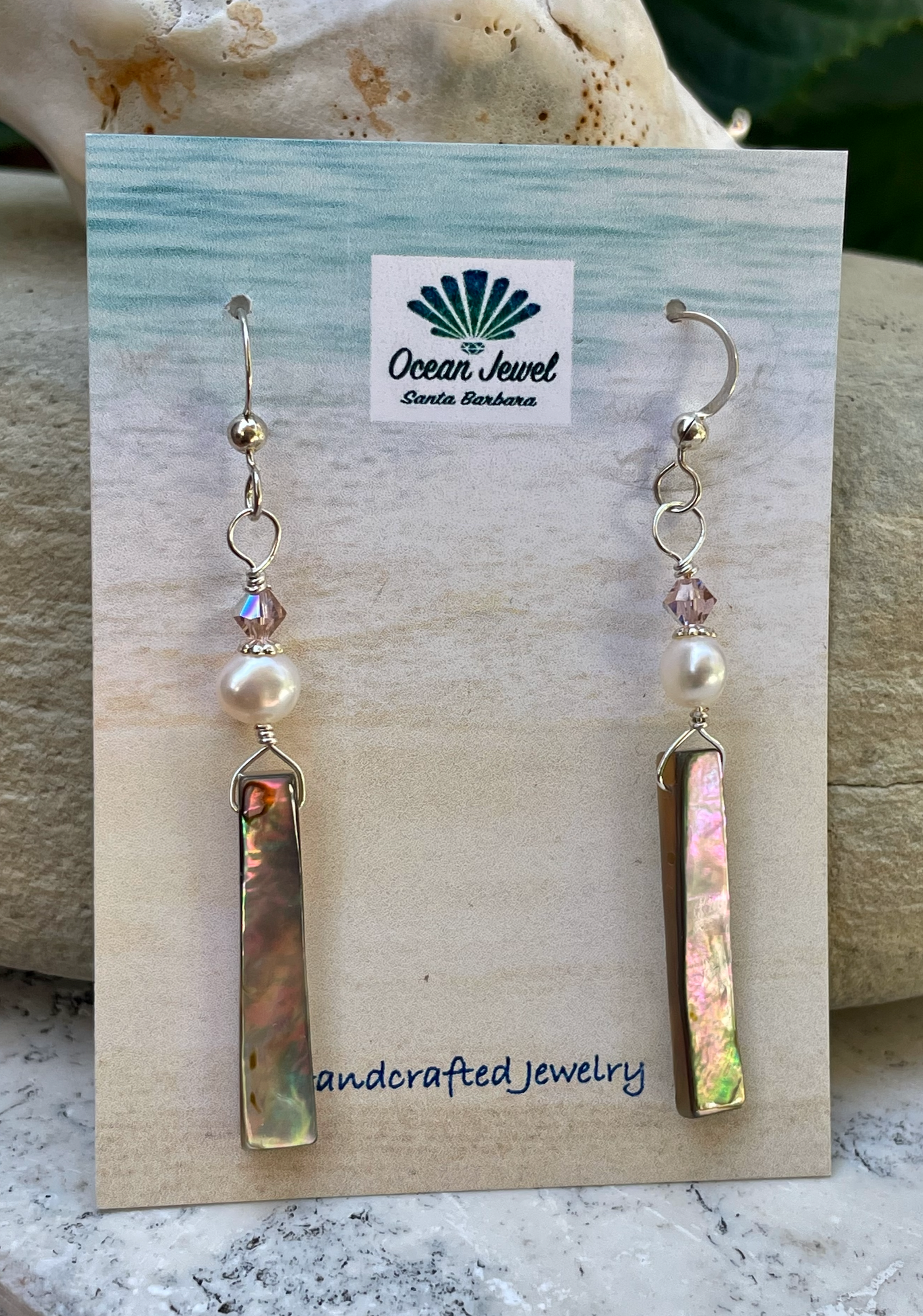 Abalone Sun Ray Earrings