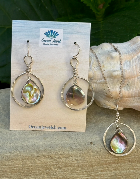 Sterling Silver Beach Girl Abalone Necklace