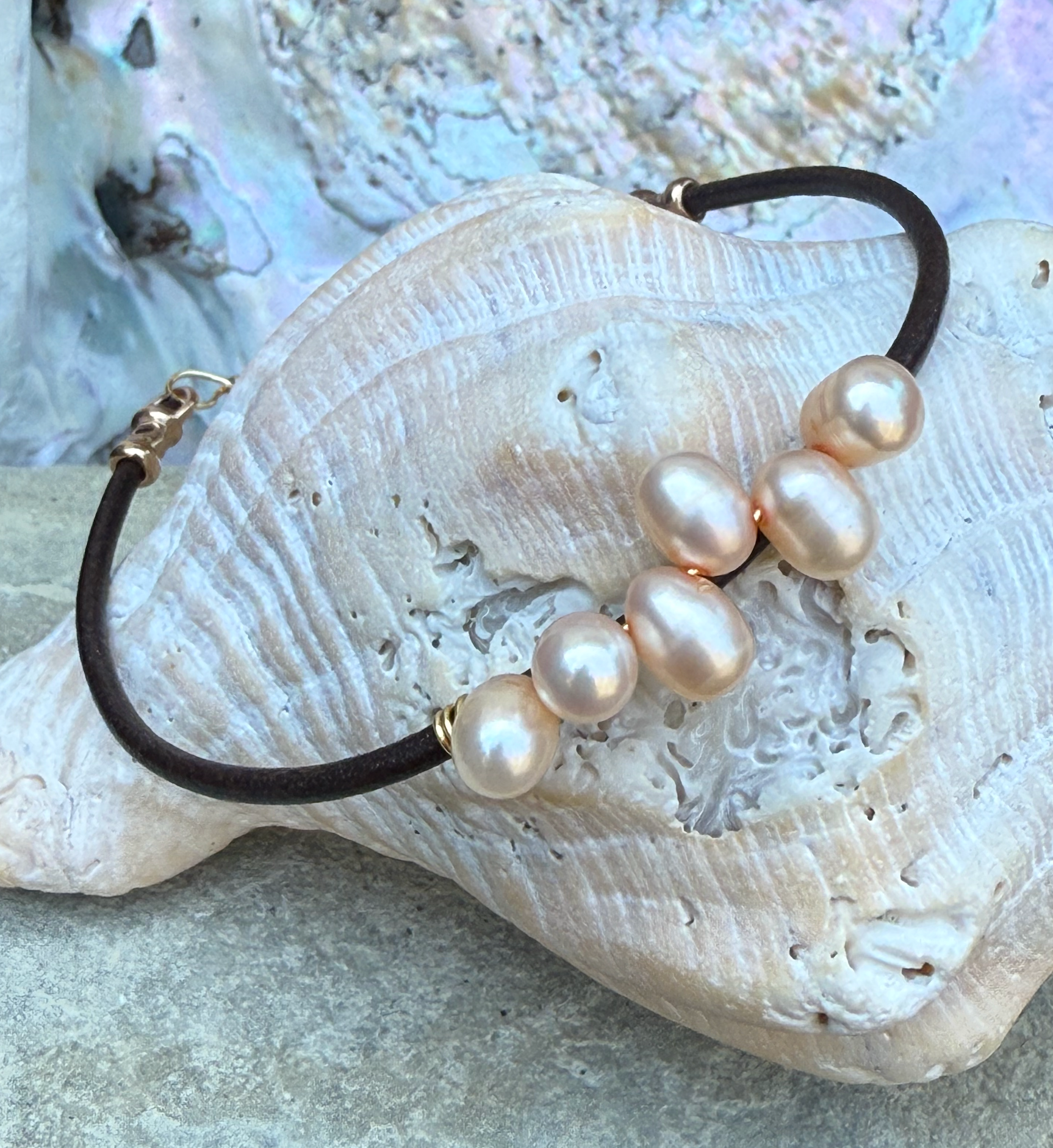 Sunset Blush Pearl Bracelet