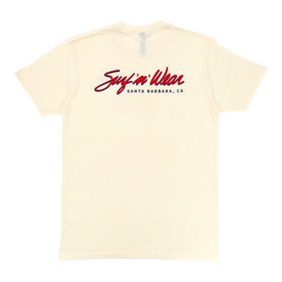 Surf N' Wear Script Short Sleeve T-Shirt - Cream