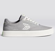 NAIOCA Canvas Light Grey Canvas Off-White Logo Sneaker Men