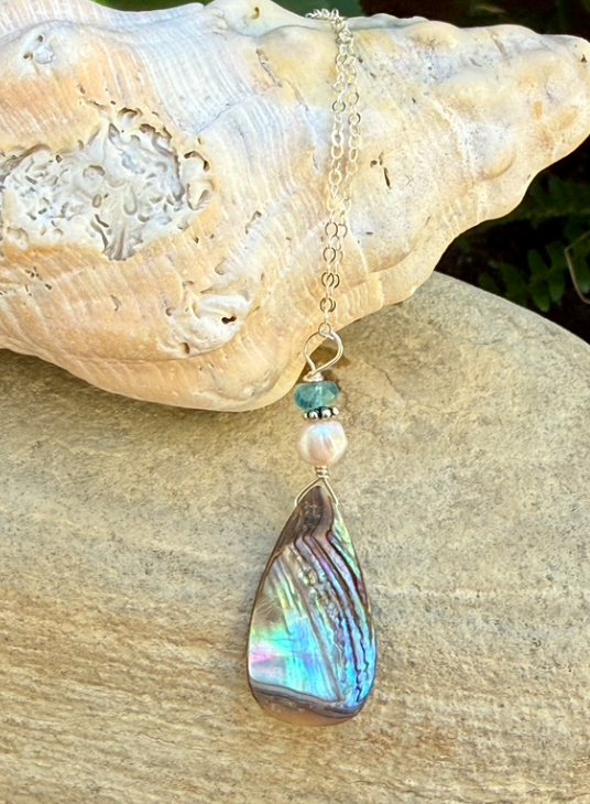 Abalone Mermaid Tail Necklace
