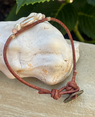 Blush Coin Pearl Bracelet