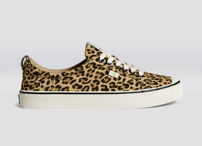 OCA Low Stripe Leopard Print Canvas Sneaker Men
