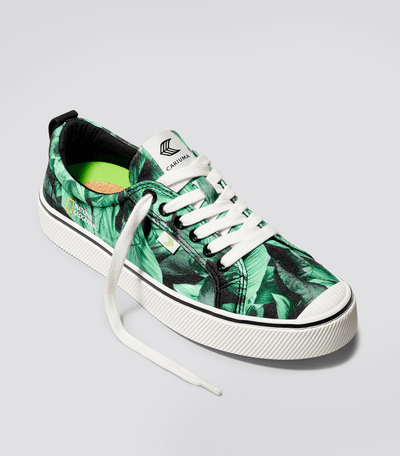 OCA Low NATGEO Green Foliage Print Canvas Sneaker Men