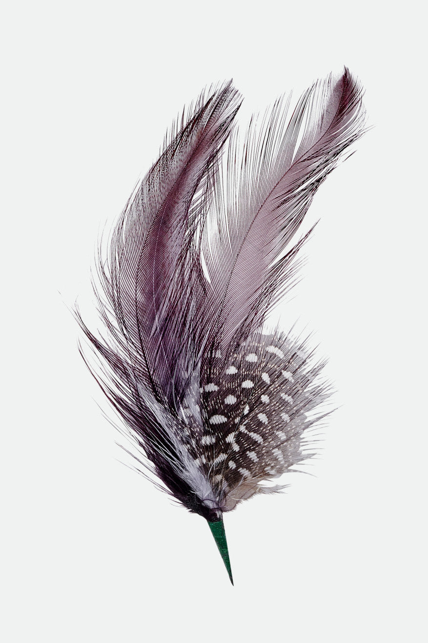 Hat Feather - Burnt Henna/Black
