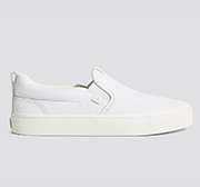 SLIP-ON White Premium Leather Sneaker Women