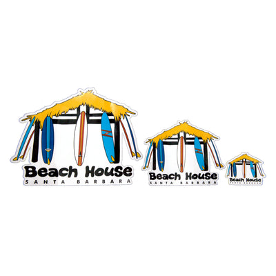 Beach House Surf Hut Sticker