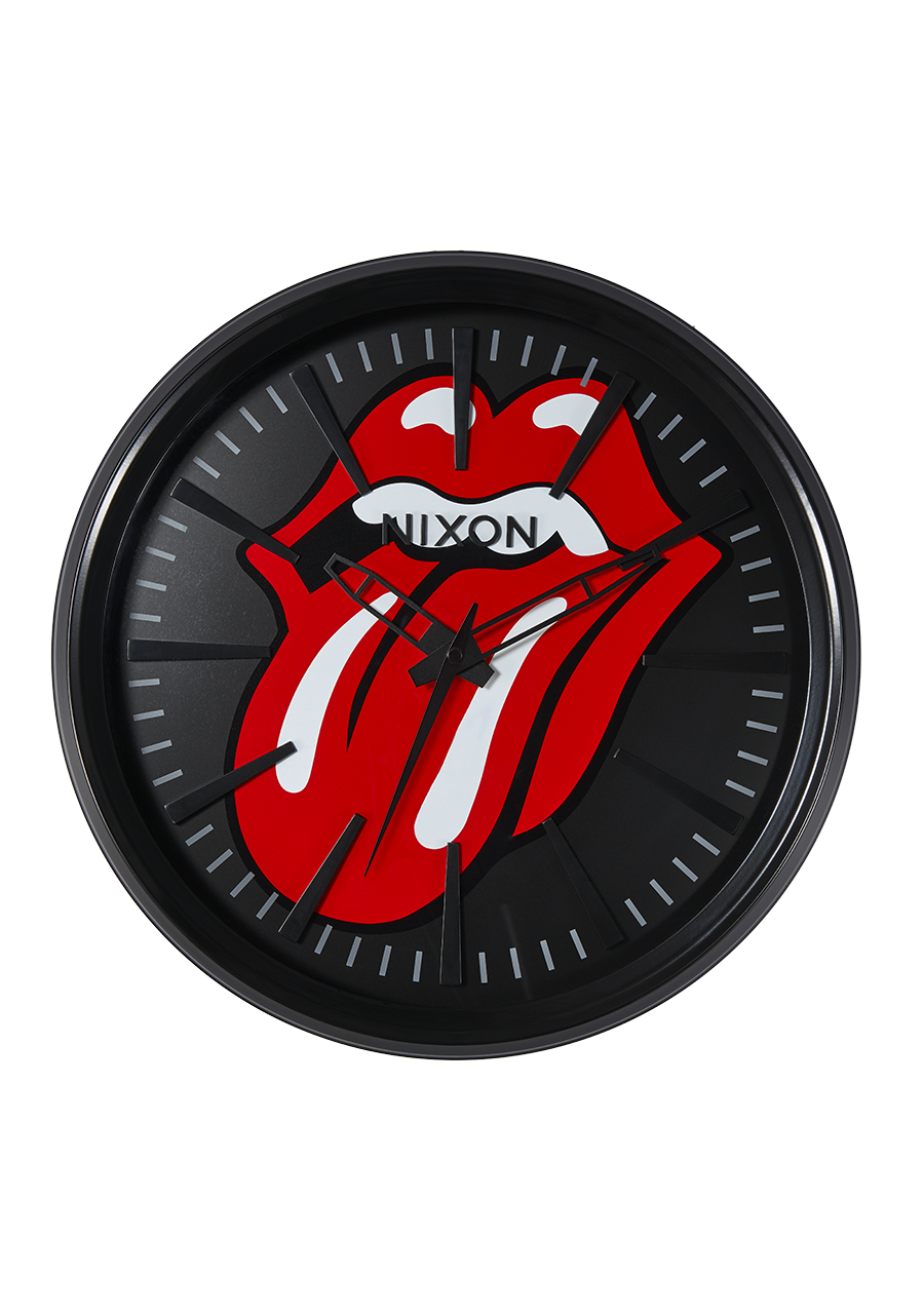 Rolling Stones Sentry Wall Clock - Black / Black