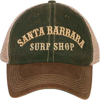 Vintage Style Trucker Santa Barbara Surf Shop Embroidery - Surf N' Wear Beach House Online