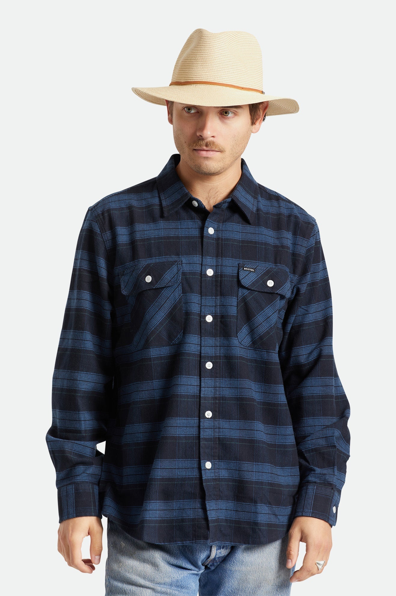 Wesley Straw Packable Fedora